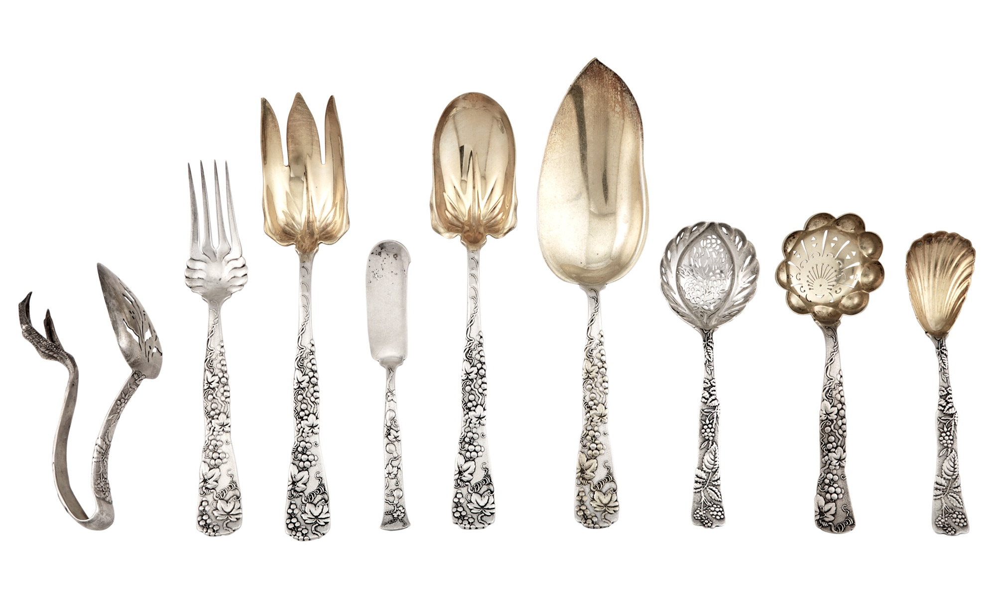 Lot image - Group of Tiffany & Co. Sterling Silver Vine