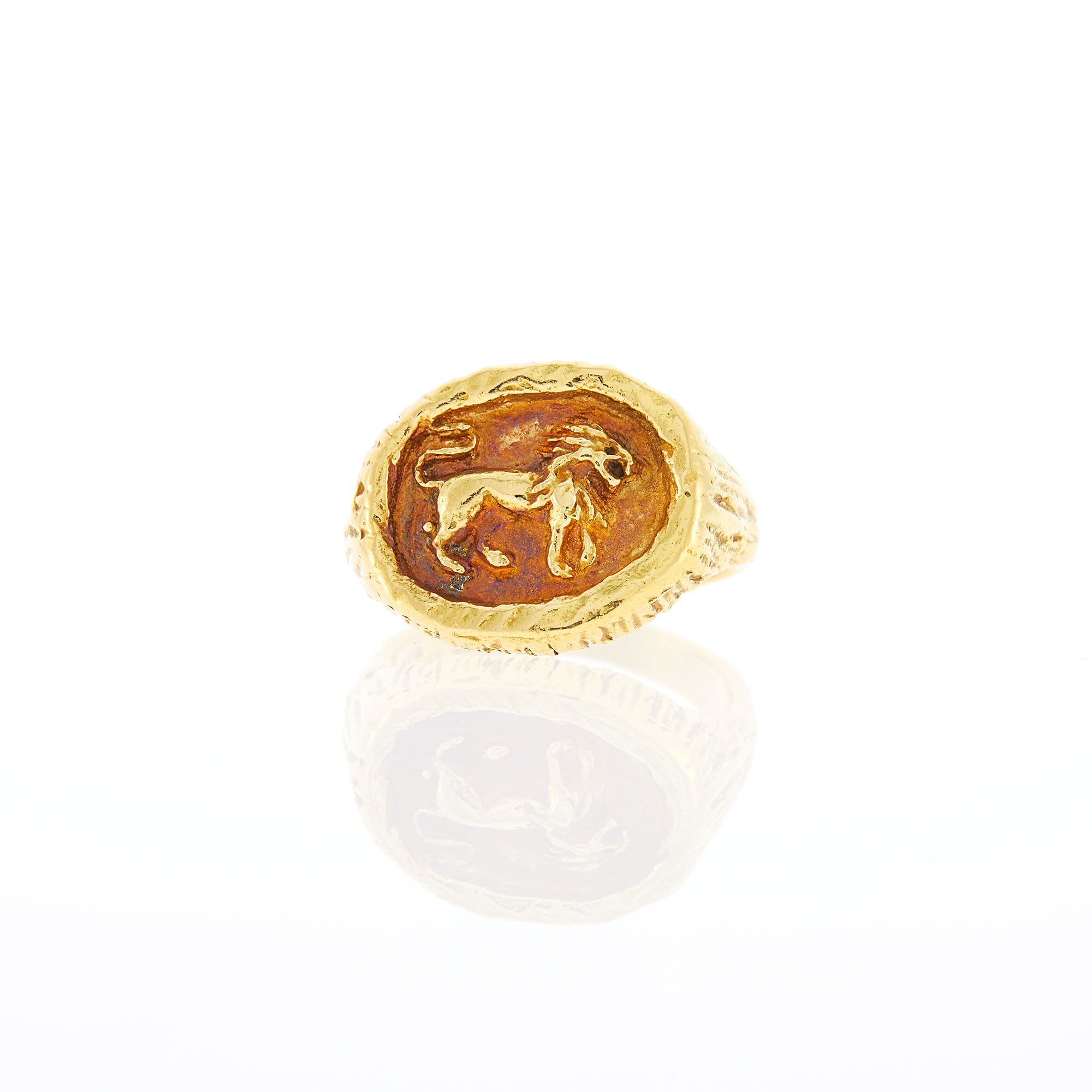 Lot image - Tiffany & Co. Gold Leo Pinkie Ring
