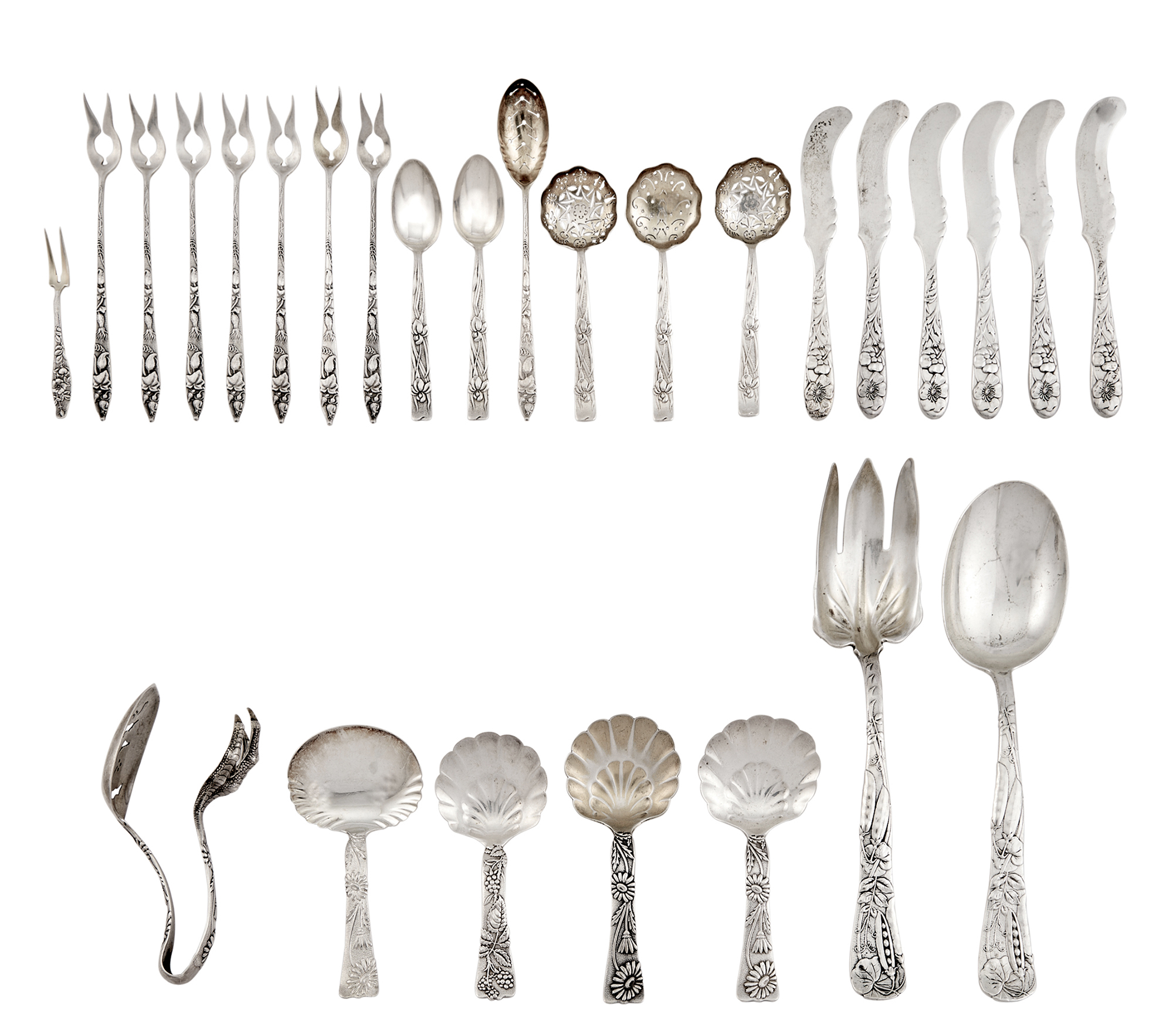 Lot image - Group of Tiffany & Co. Sterling Silver Vine