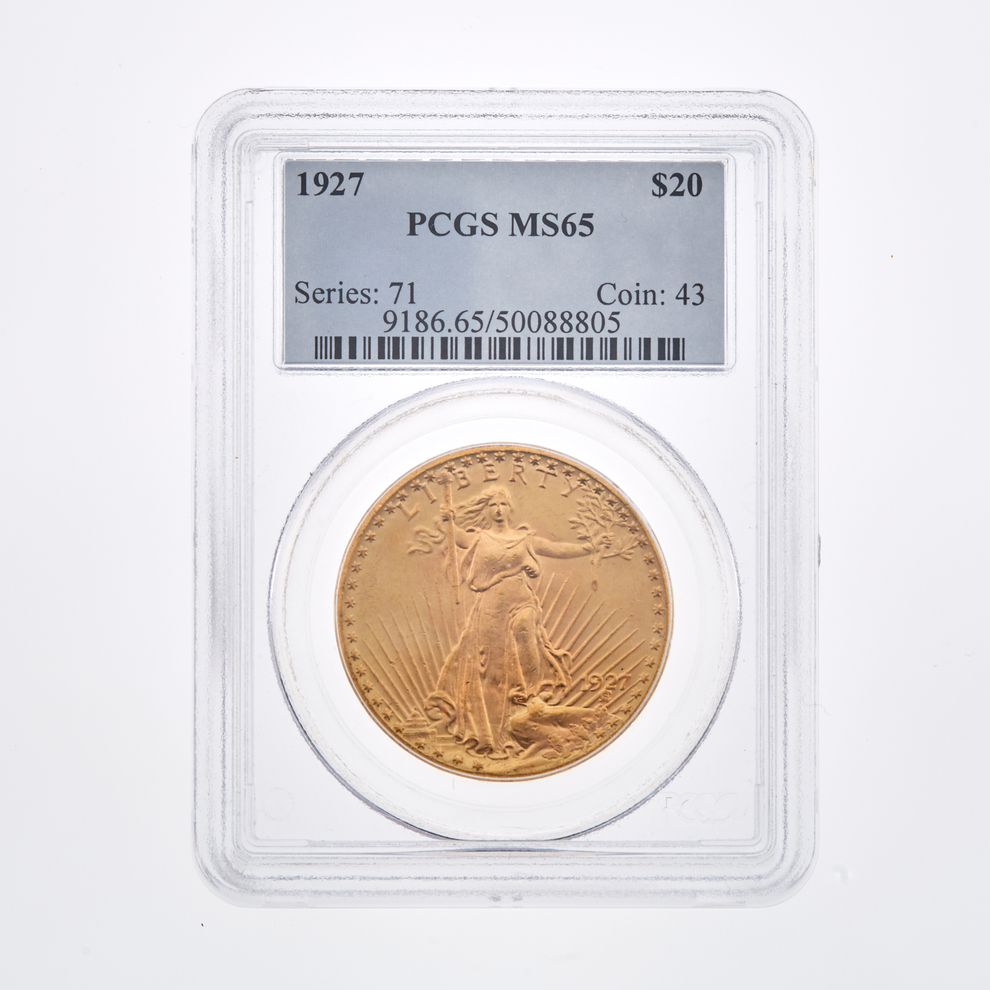 Lot image - United States 1927 $20 St. Gaudens PCGS MS65