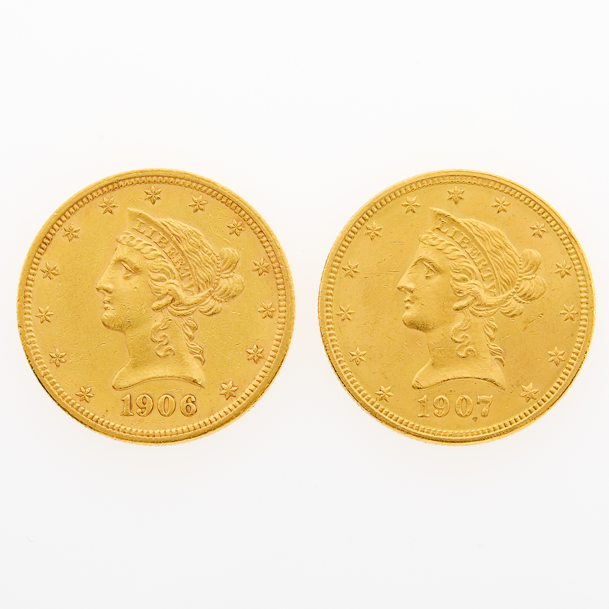 Lot image - United States 1906 and 1907 $10 Gold Coins
