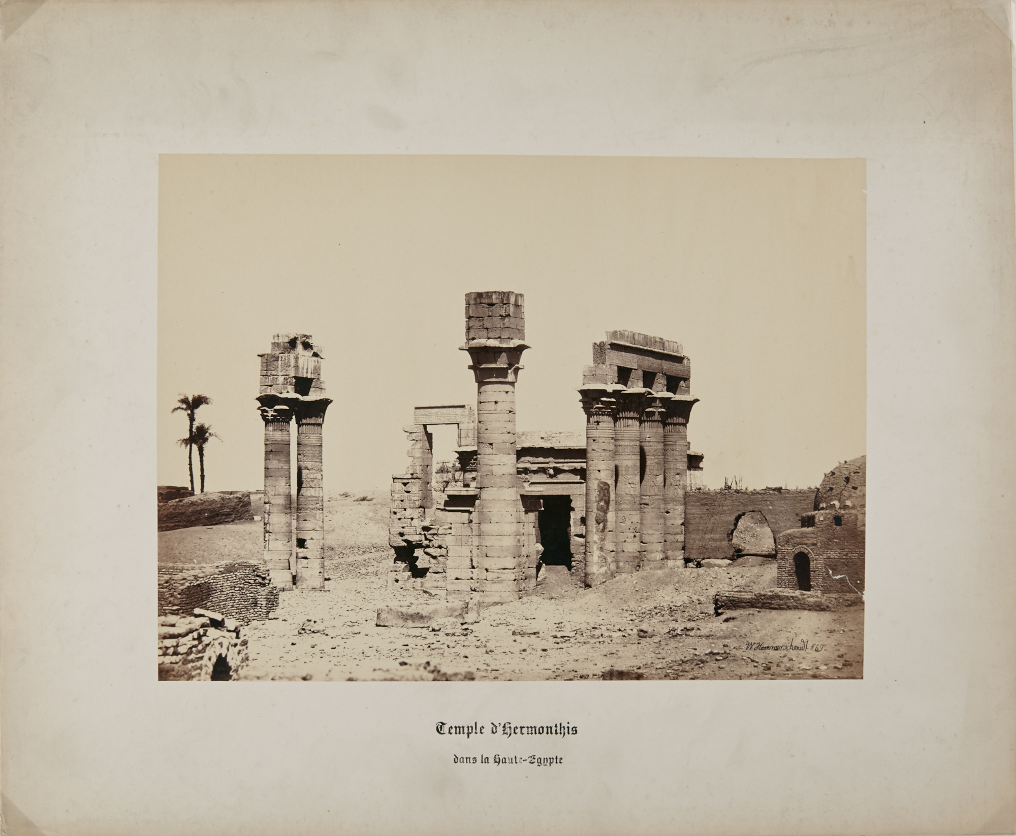 Lot image - HAMMERSCHMIDT, WILHELM (fl. 1860)  Group of photographs of Egyptian antiquities on publishers mounts.