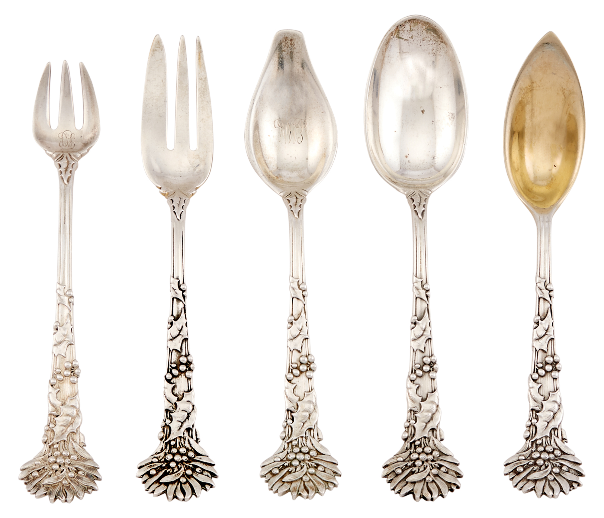 Lot image - Group of Tiffany & Co. Sterling Silver Holly