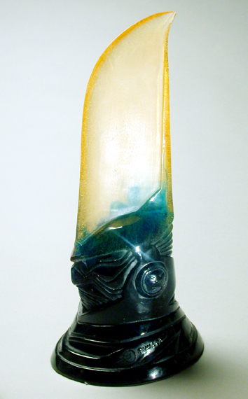 Lot image - Daum Nancy Pate De Verre Shamen Sculpture