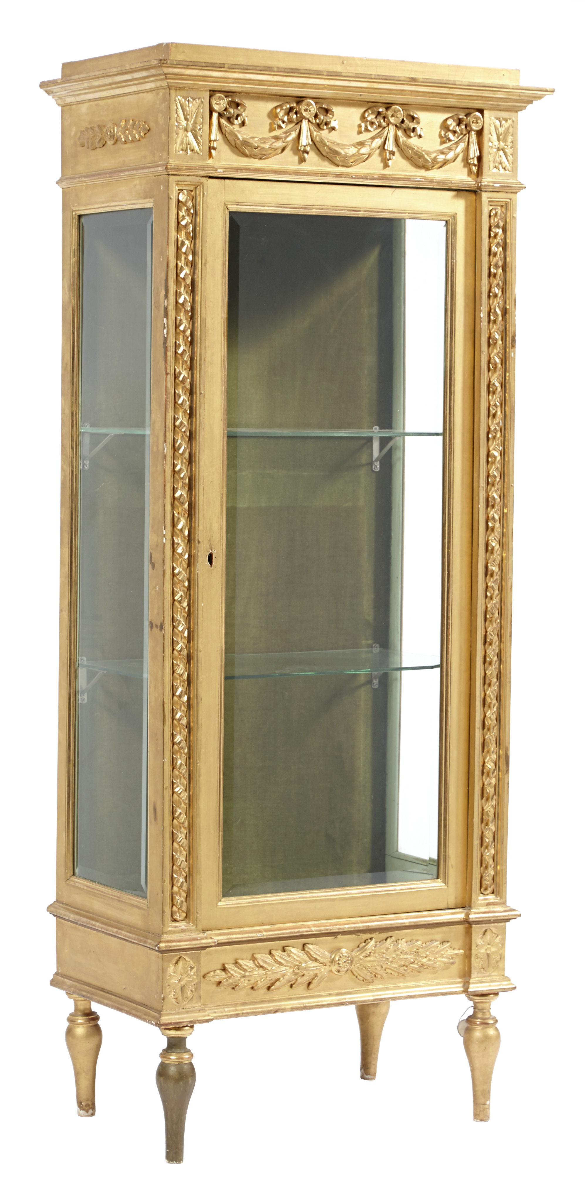 Lot image - Neoclassical Style Giltwood and Glass Vitrine