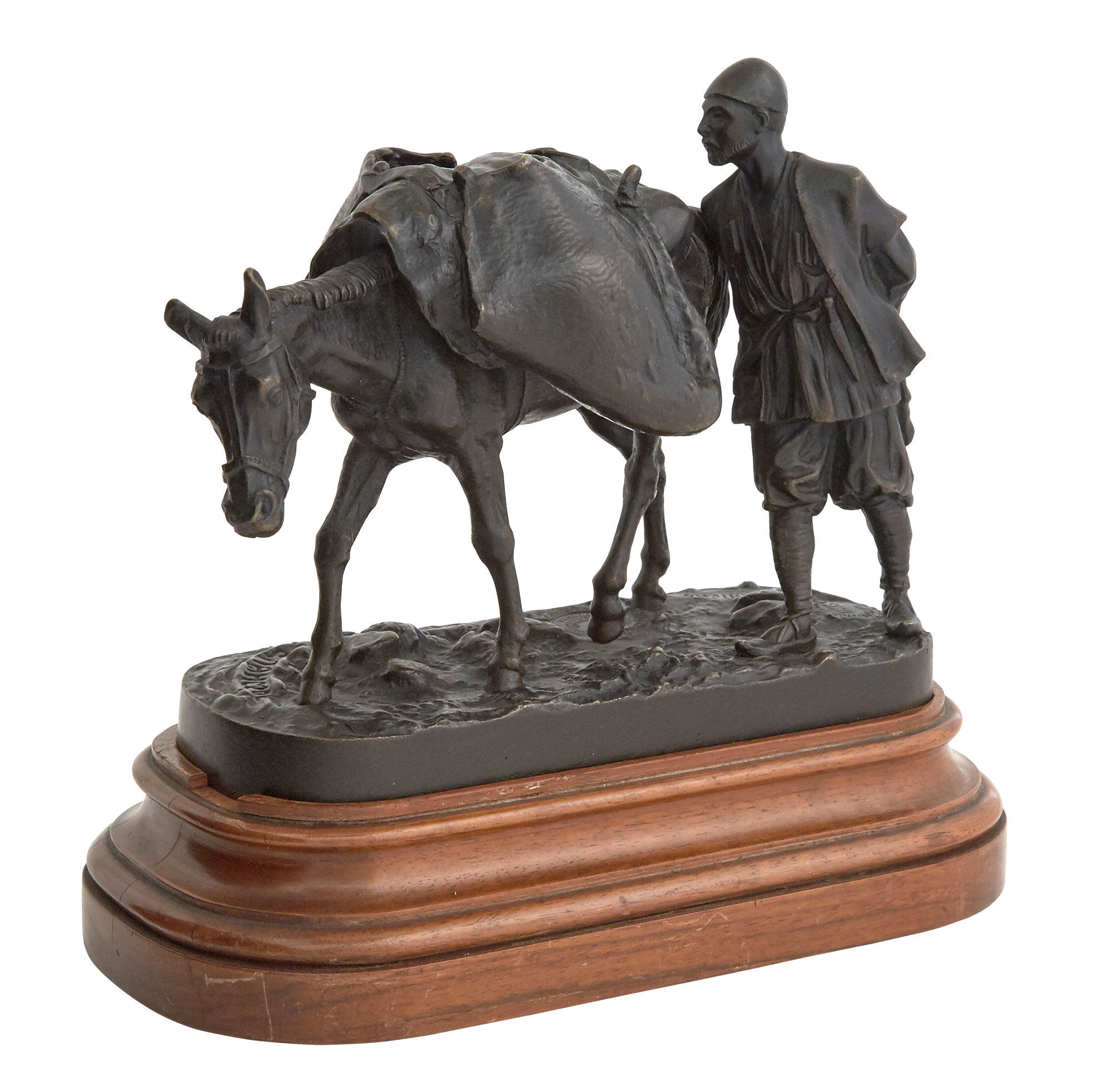 Lot image - Russian Bronze Model of a Tatar Water Carrier