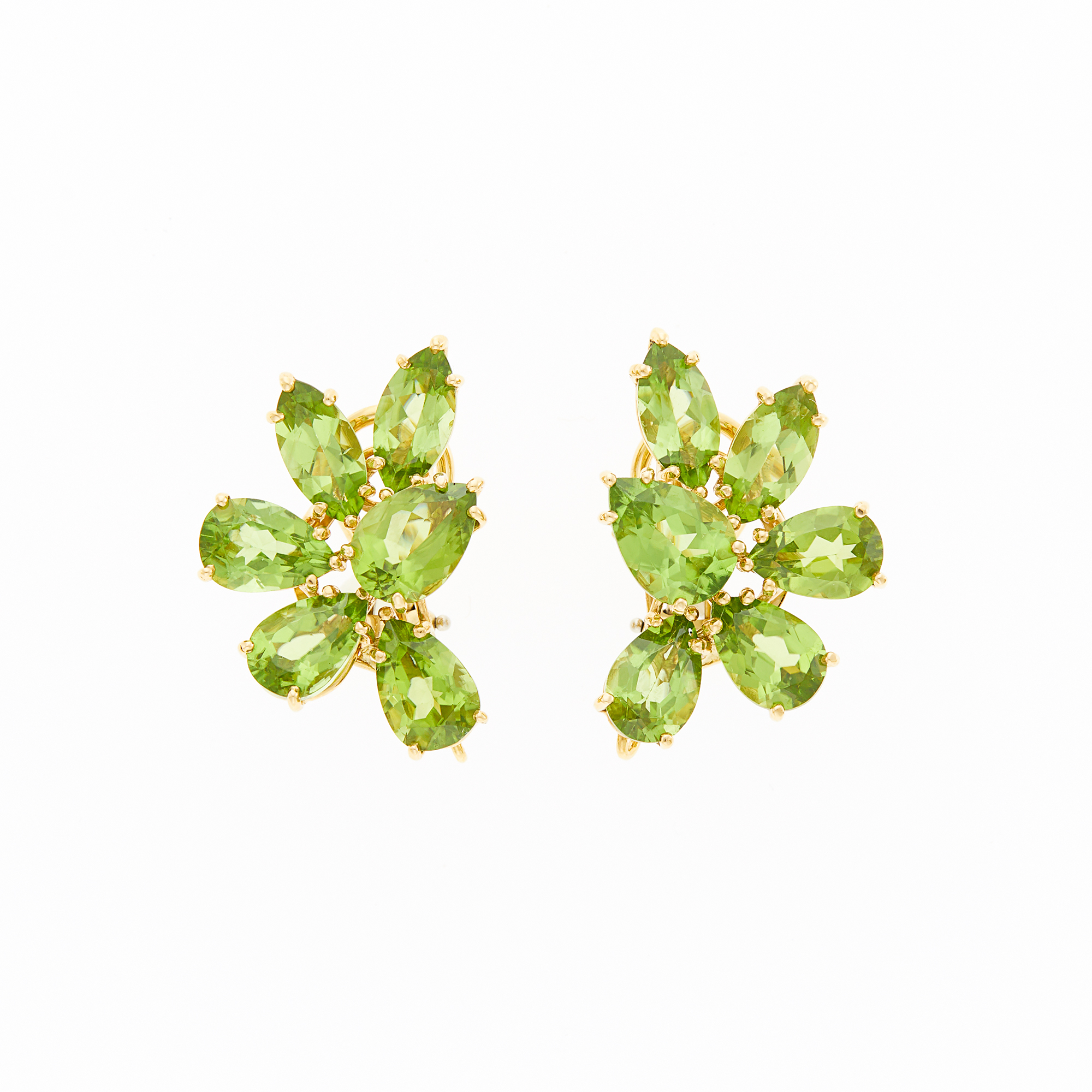 Lot image - Valentin Magro Pair of Gold and Peridot Earclips