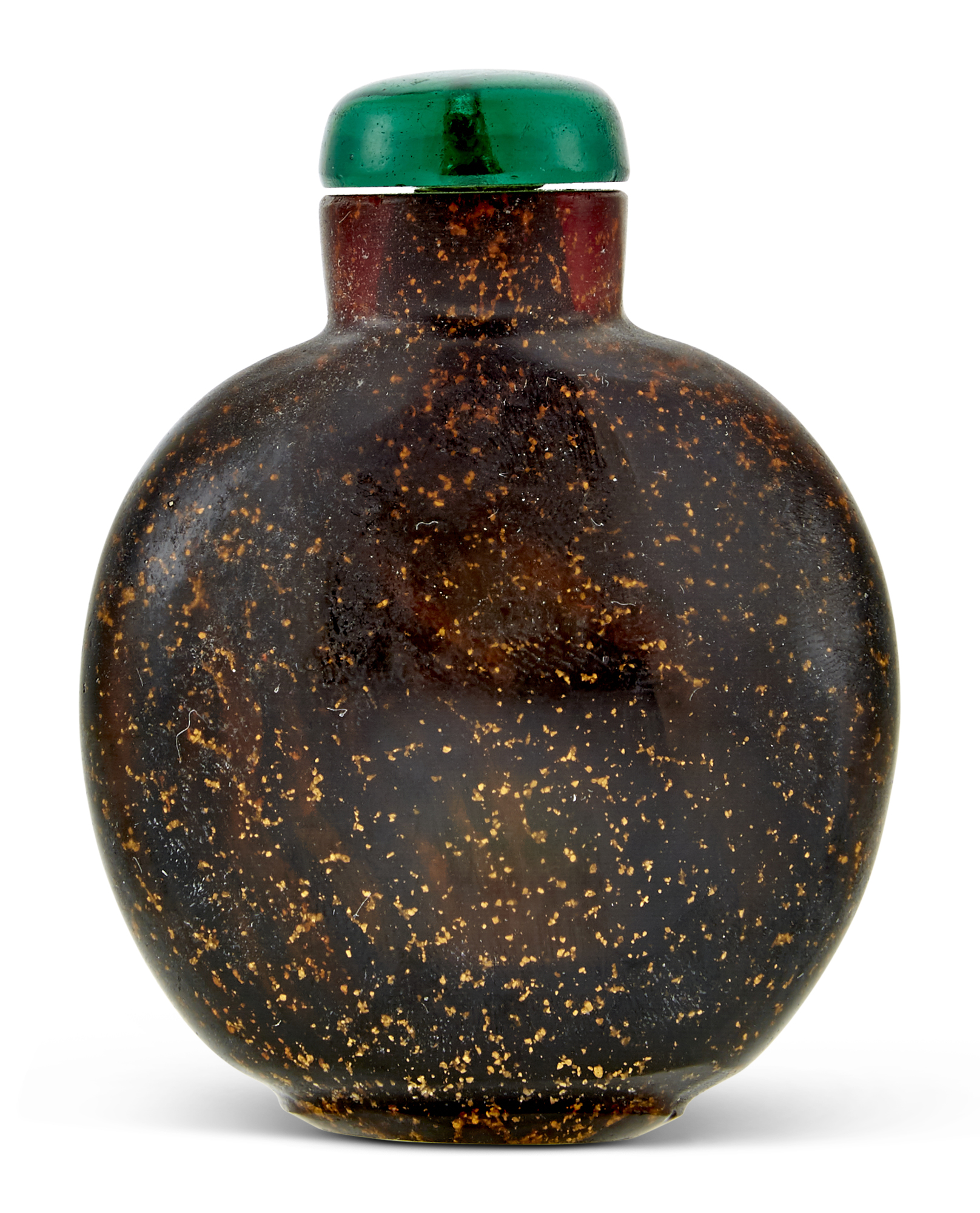 Lot image - A Chinese Aventurine Glass Snuff Bottle