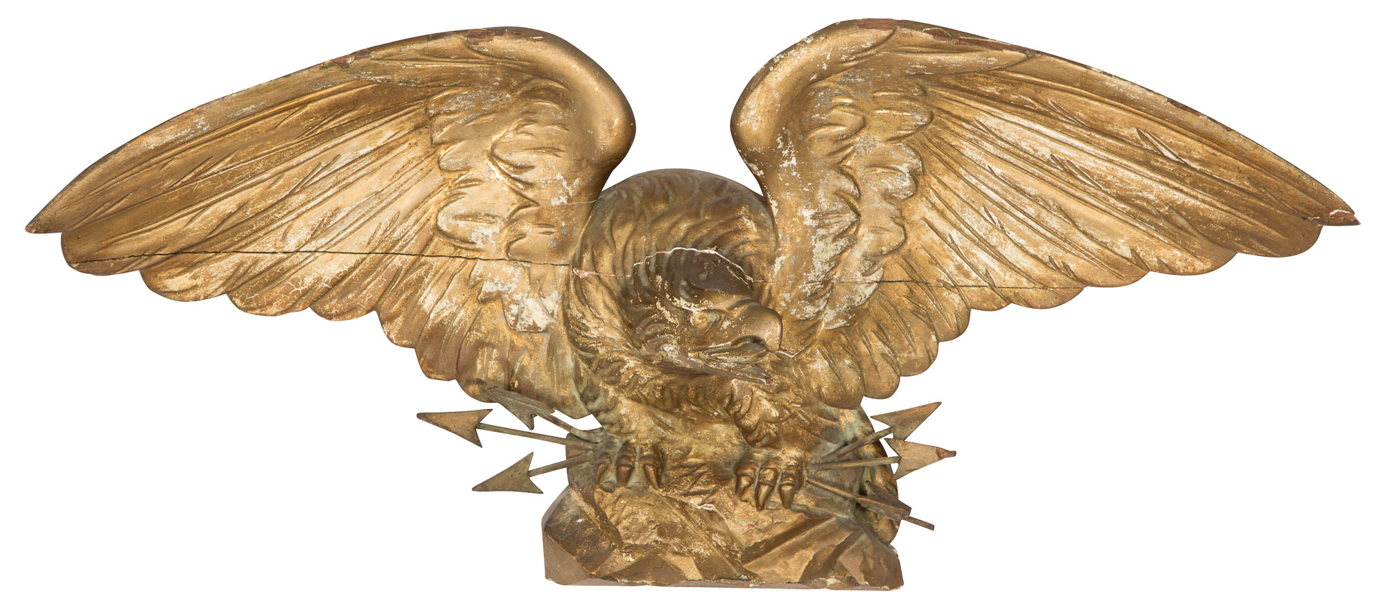 Lot image - Carved Giltwood Eagle