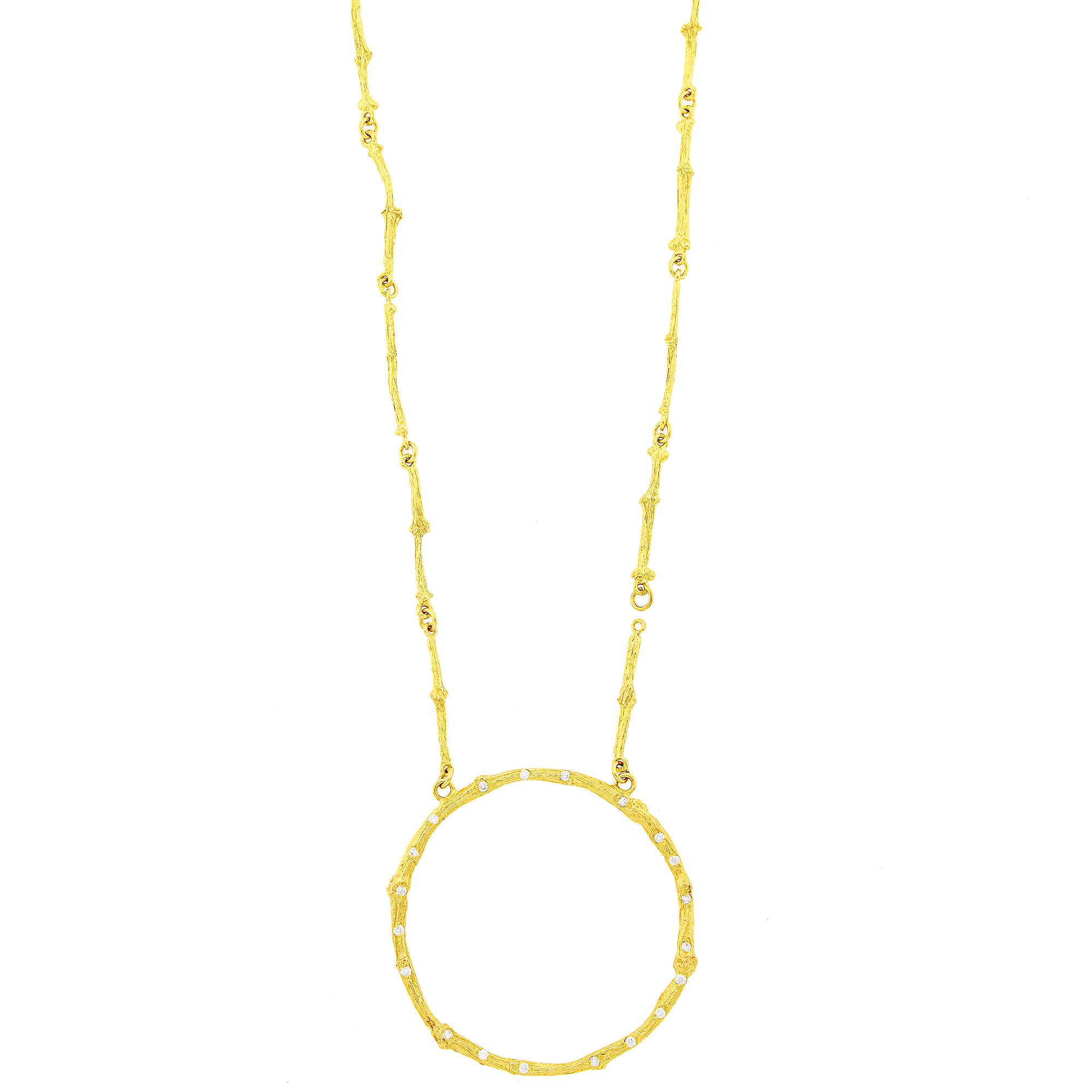 Lot image - Gold and Diamond Pendant-Necklace