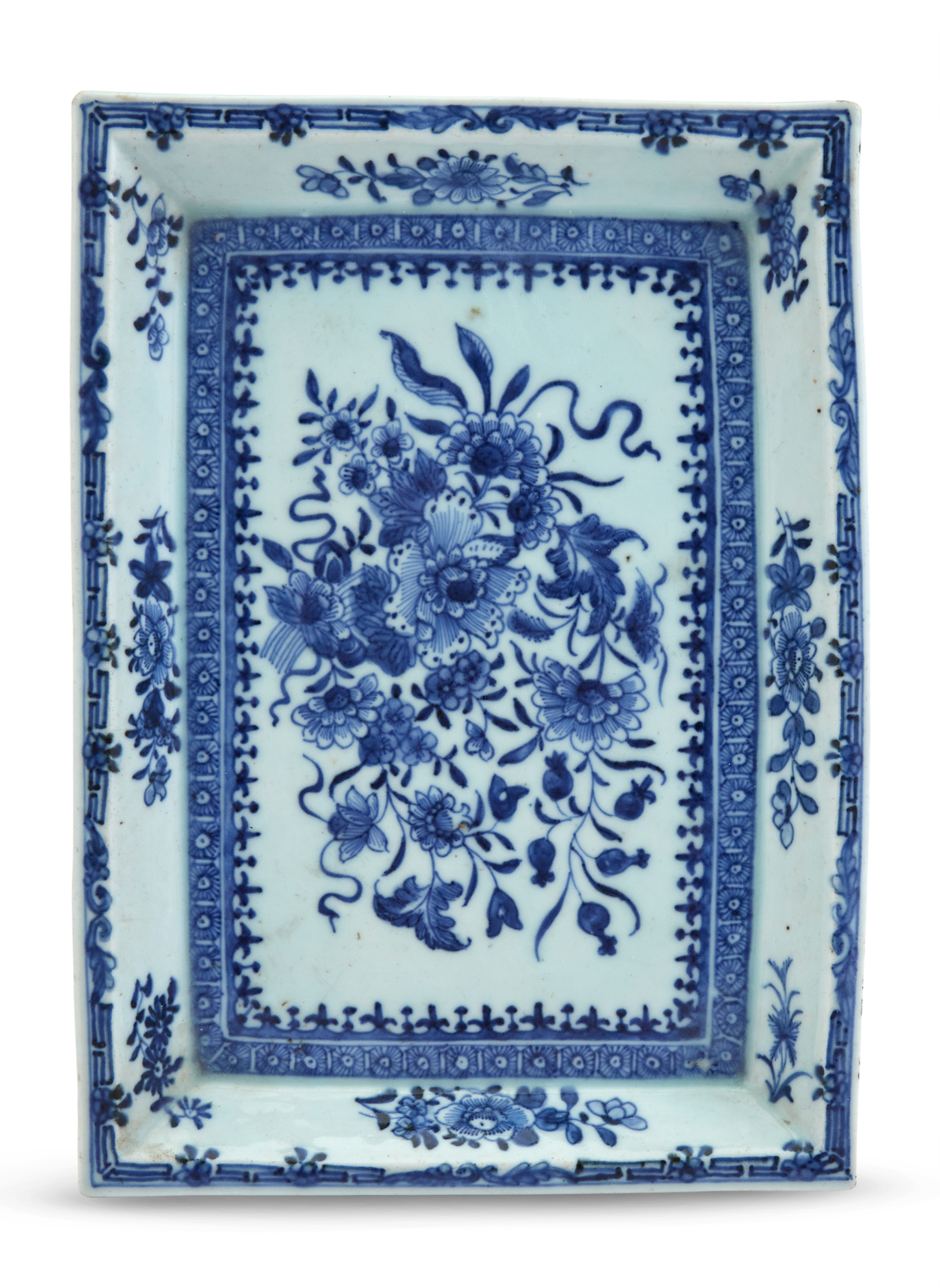 Lot image - A Chinese Export Blue and White Porcelain Serving Dish