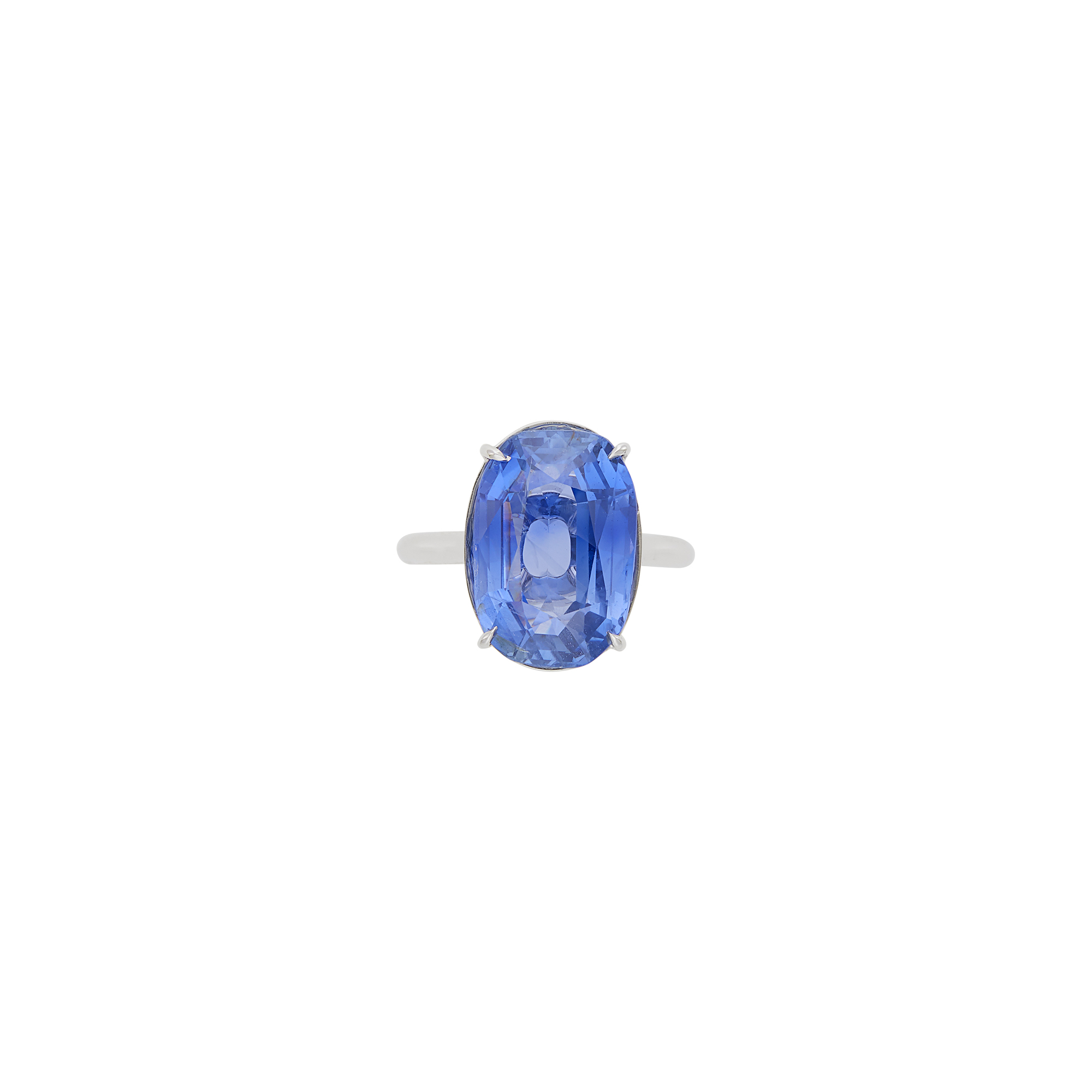 Lot image - White Gold and Sapphire Ring