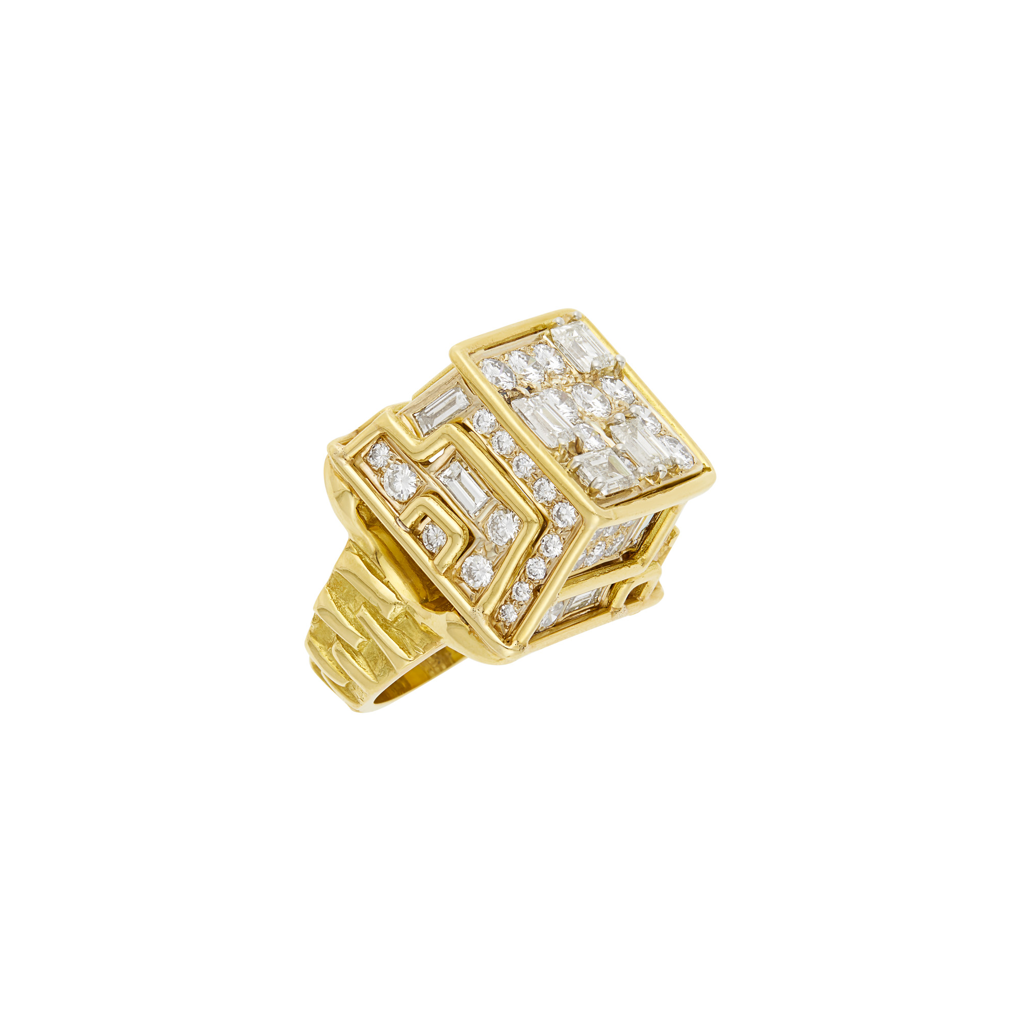 Lot image - Gold and Diamond Dome Ring