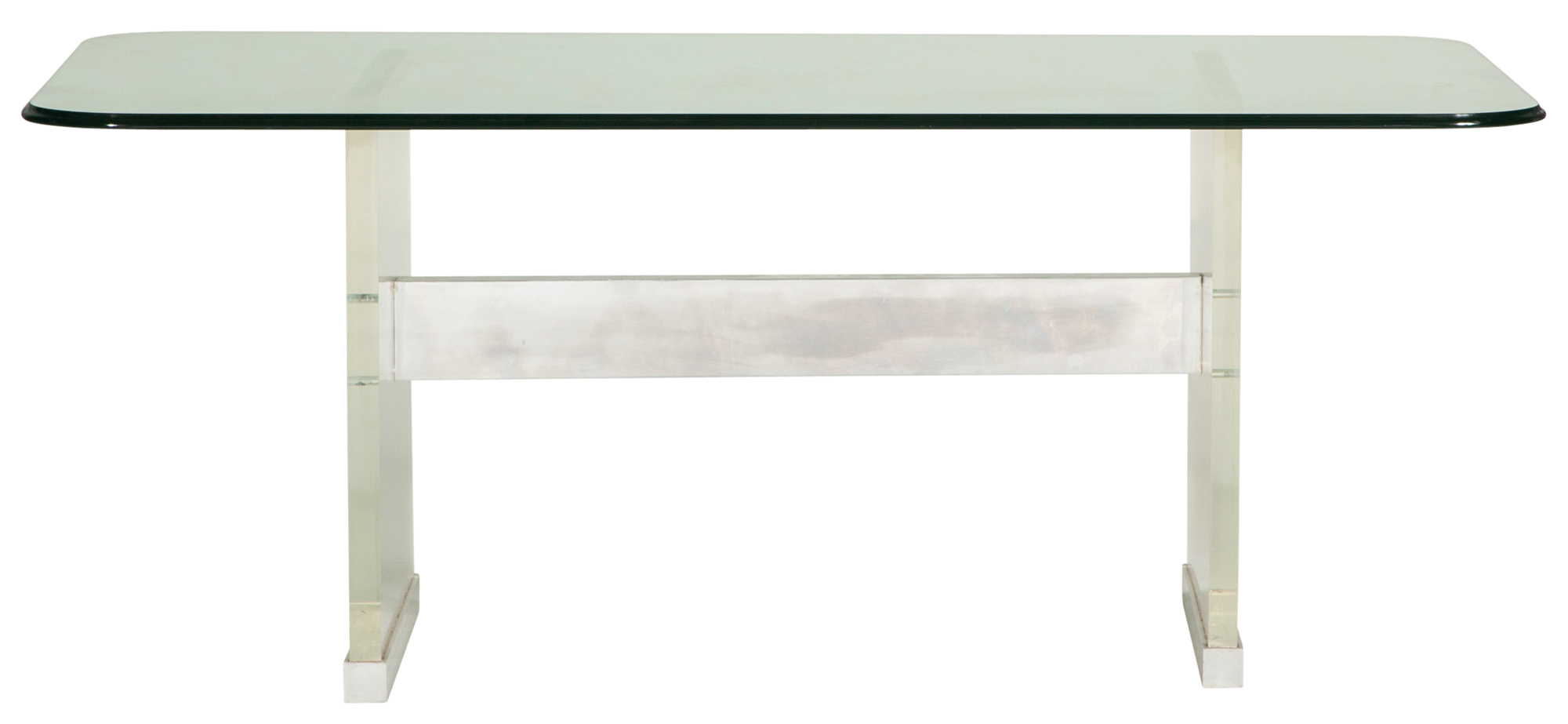 Lot image - Glass and Lucite Dining Table