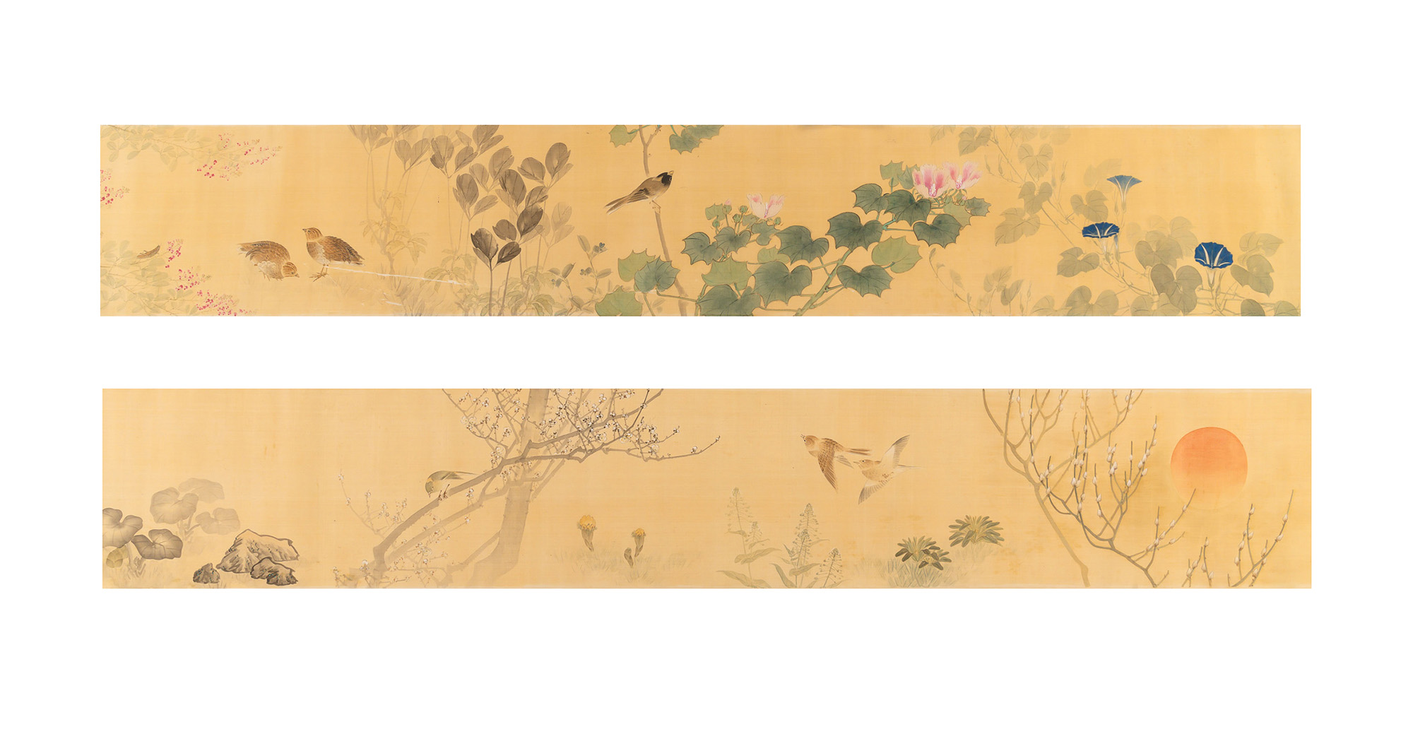 Lot image - A Pair of Japanese School Painted Hand Scrolls