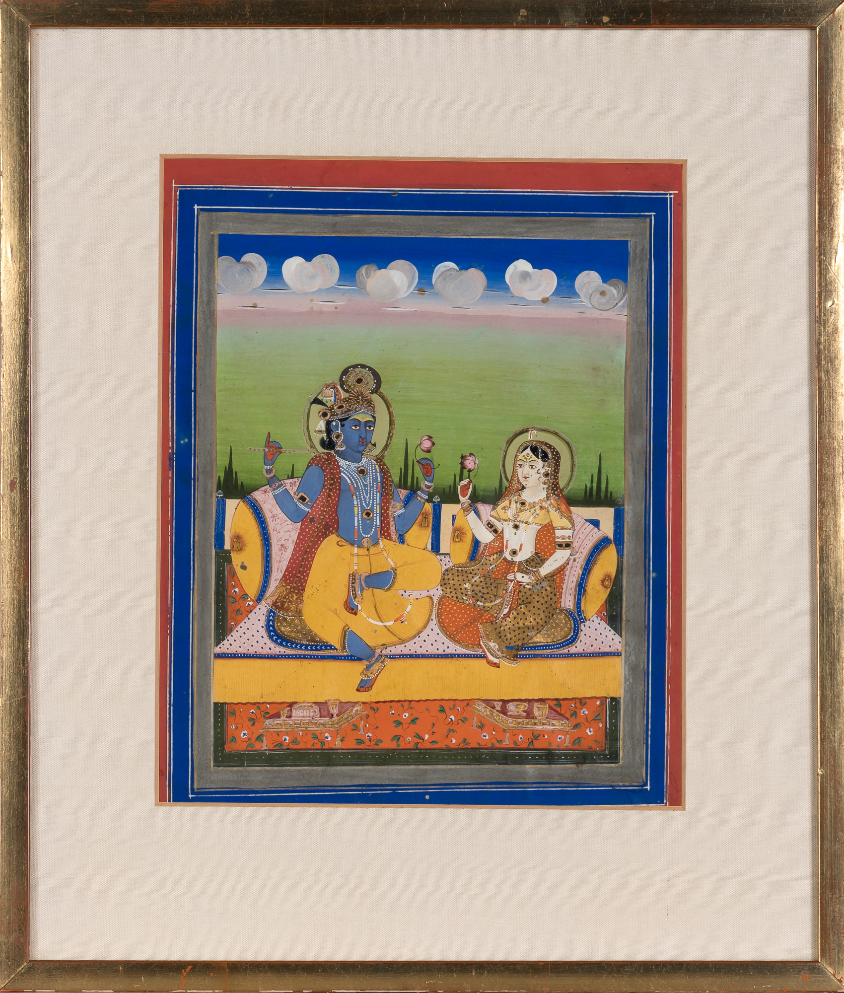 Lot image - Indian Gouache on Paper Miniature Painting