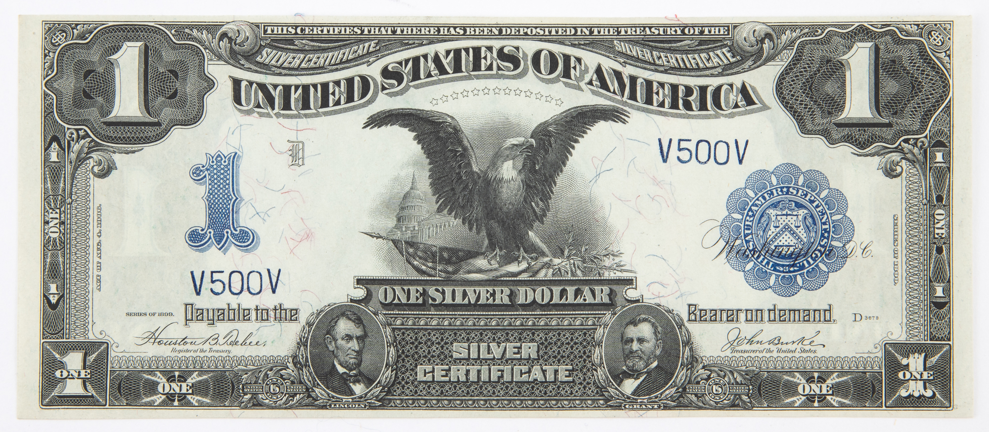 Lot image - United States 1899 Silver Certificate $1 Fr 233