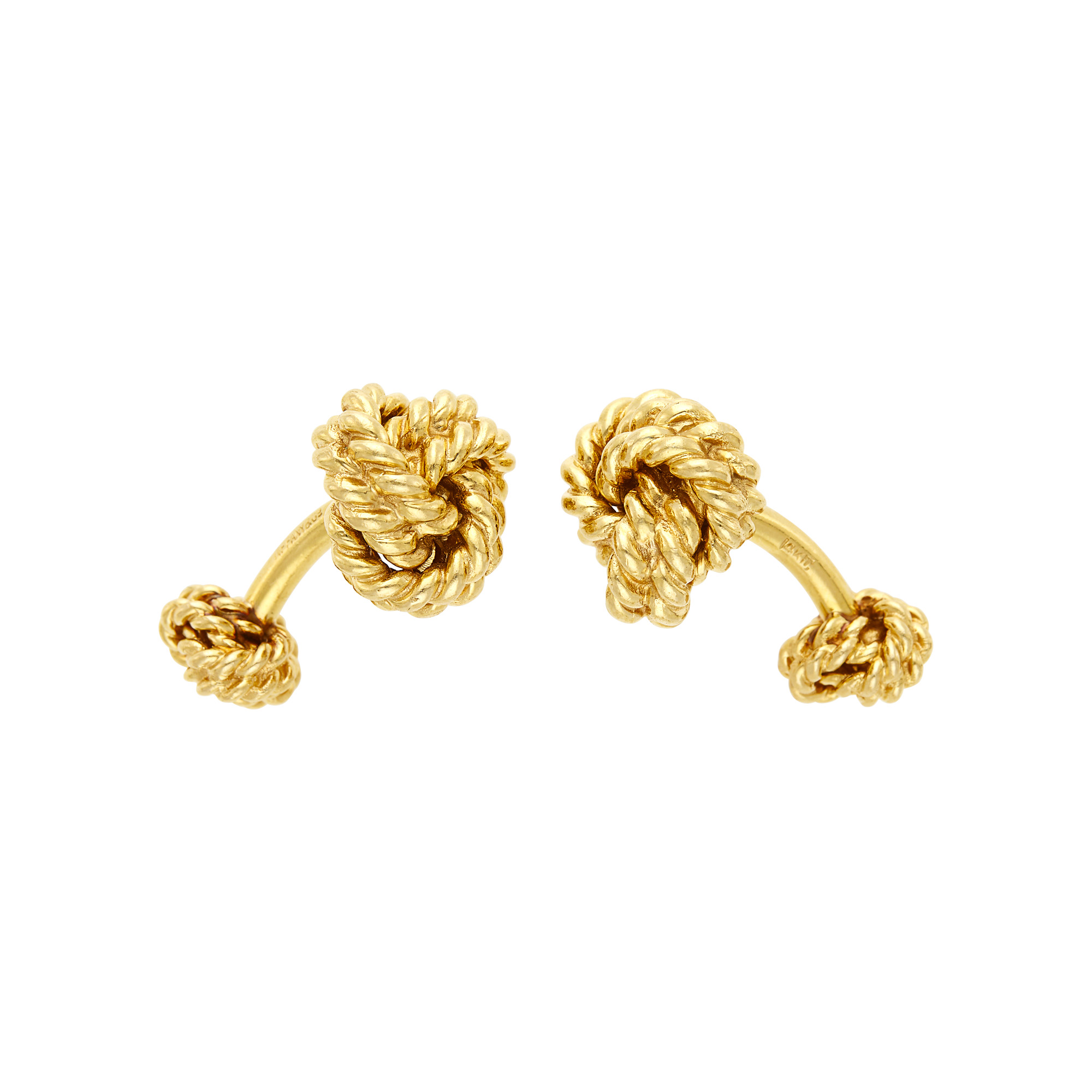 Lot image - Tiffany & Co. Pair of Gold Love Knot Cufflinks