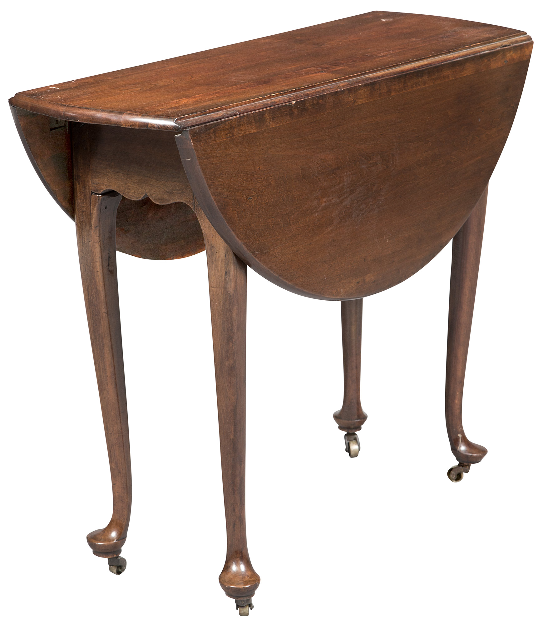 Lot image - Queen Anne Mahogany Drop-Leaf Table