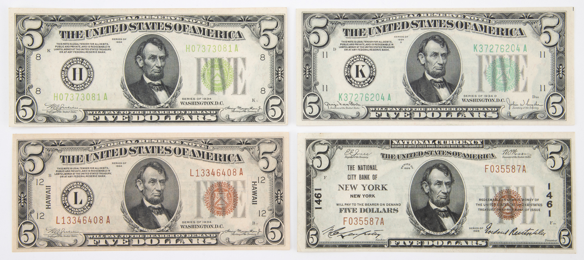 Lot image - United States $5 Small Size Notes