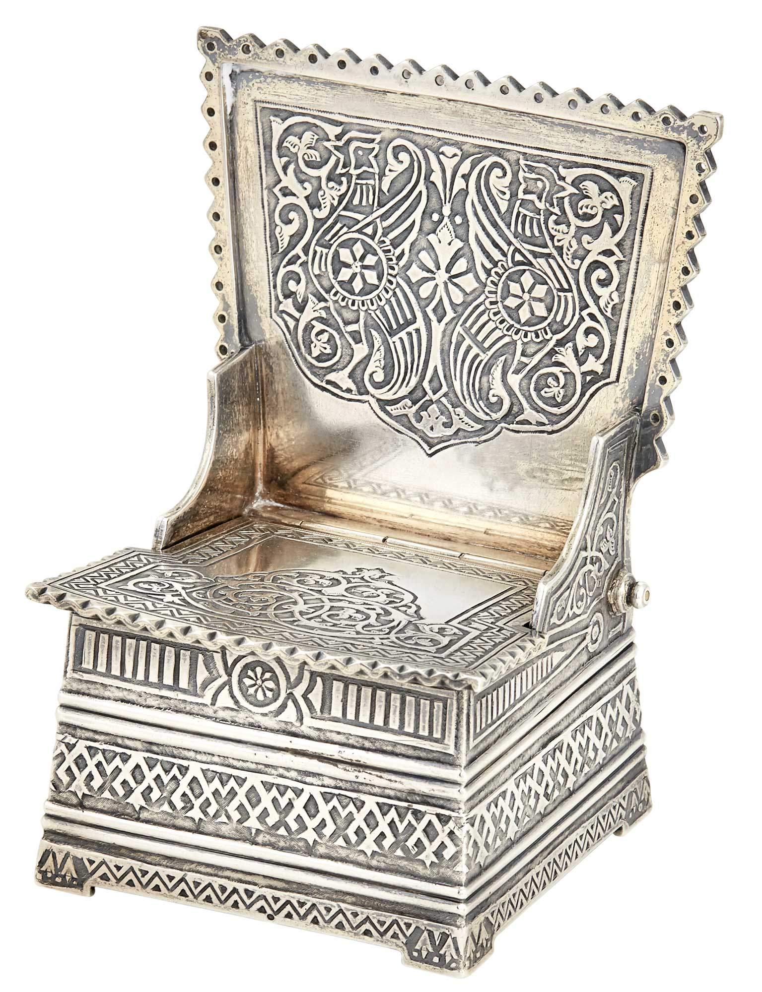 Lot image - Russian Silver Salt Throne