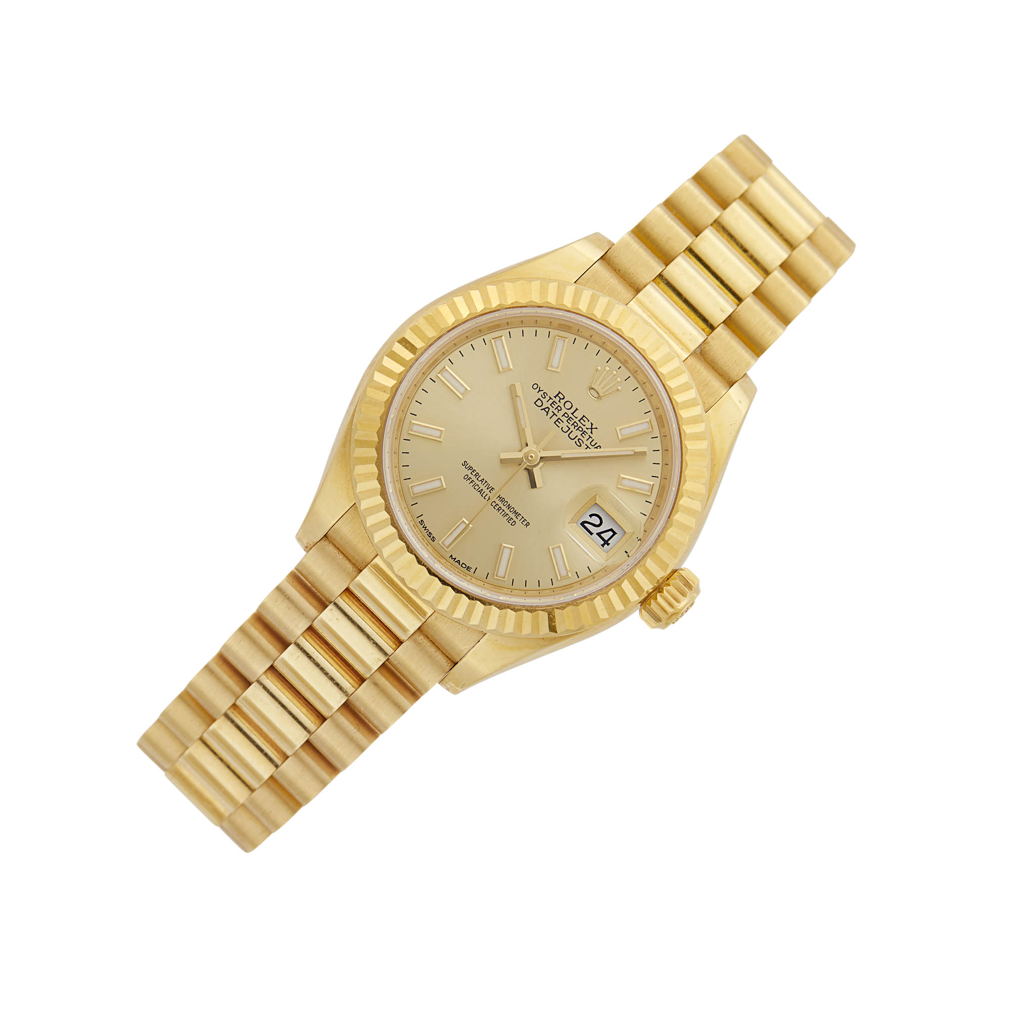 Lot image - Rolex Gold Oyster Perpetual DateJust Wristwatch, Ref. 279178