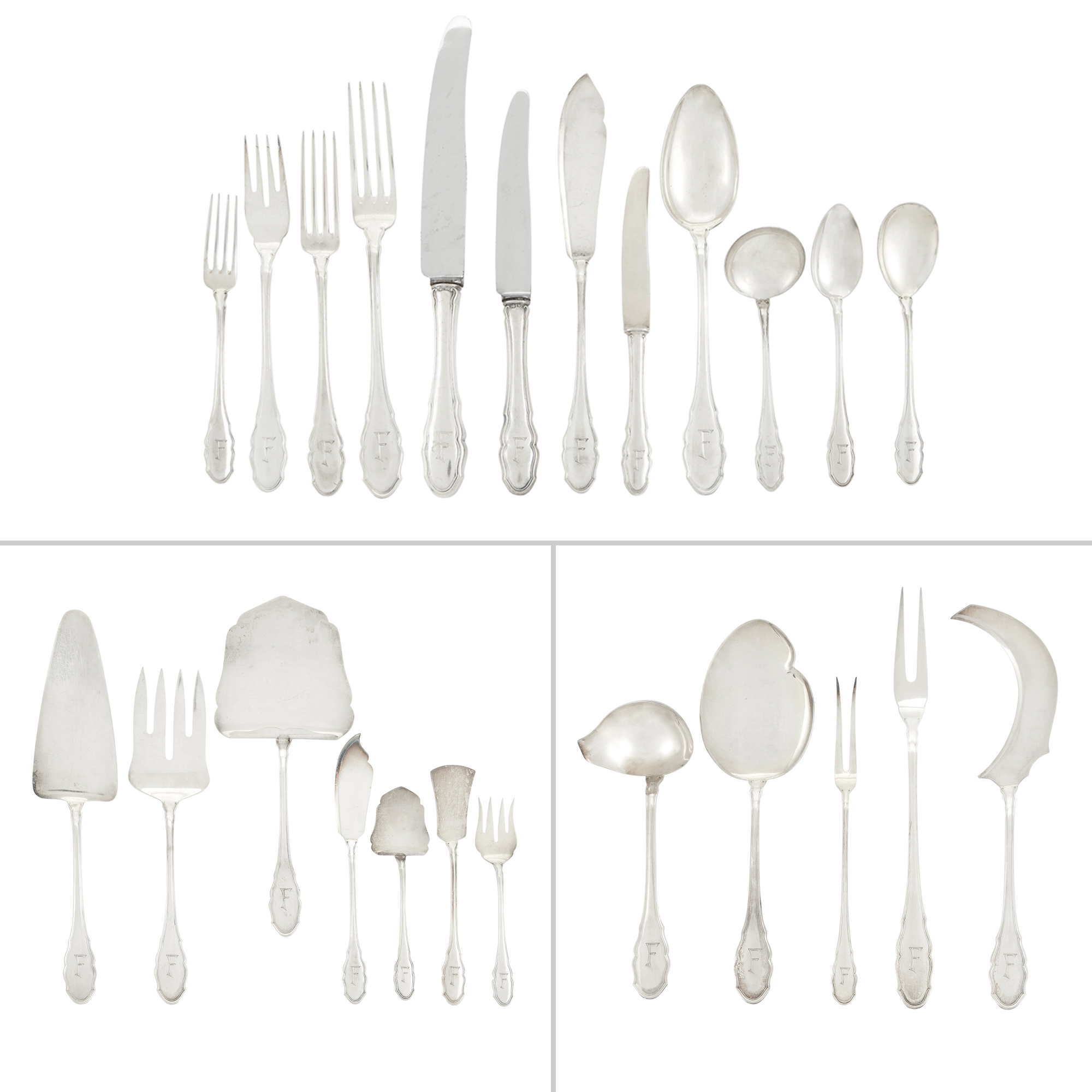 Lot image - German Silver Flatware Service