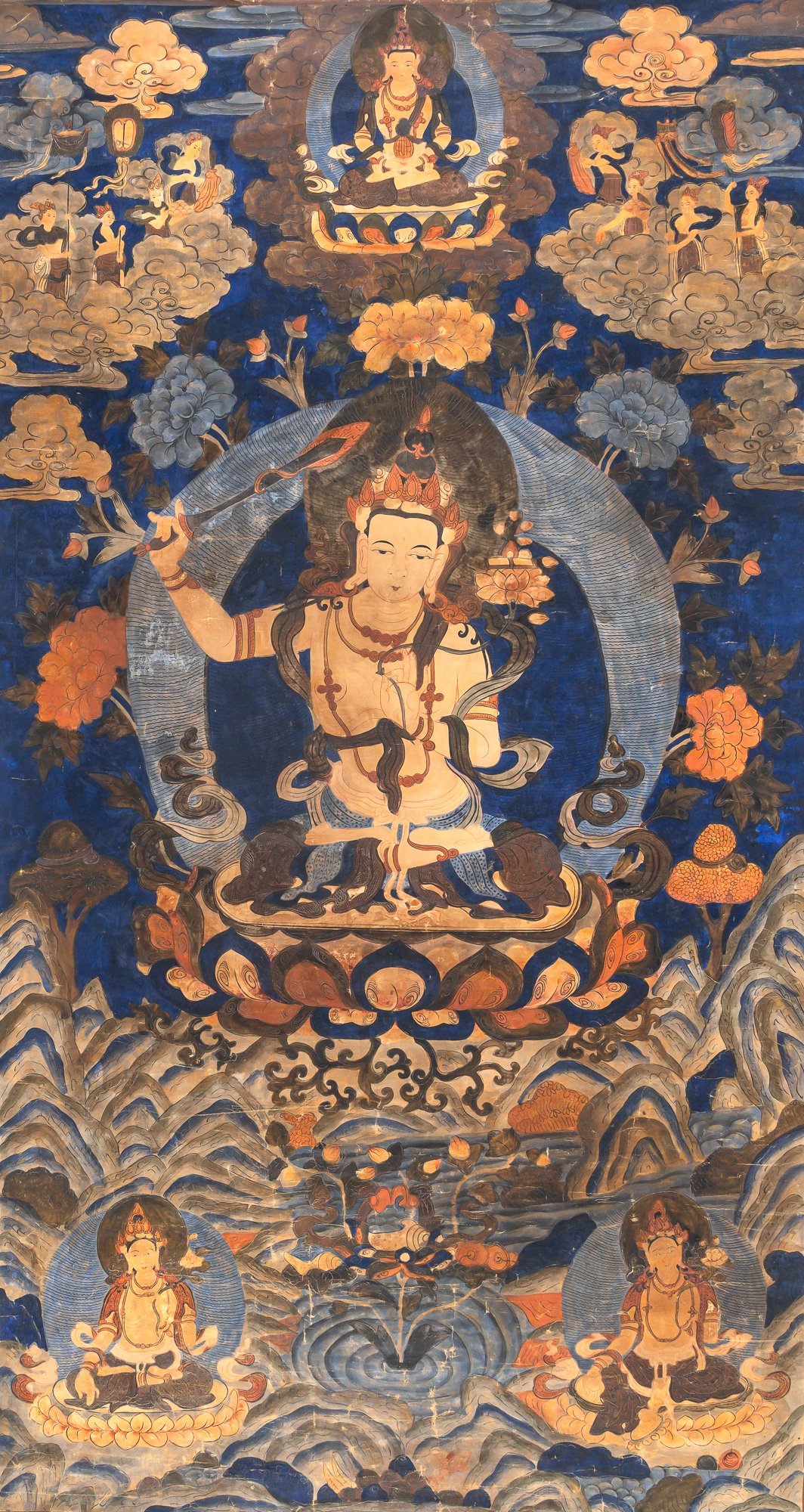 Lot image - A Large-Format Tibetan Thangka