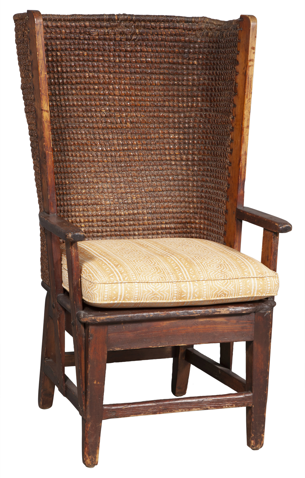 Lot image - Stained Wood and Rush Orkney Chair