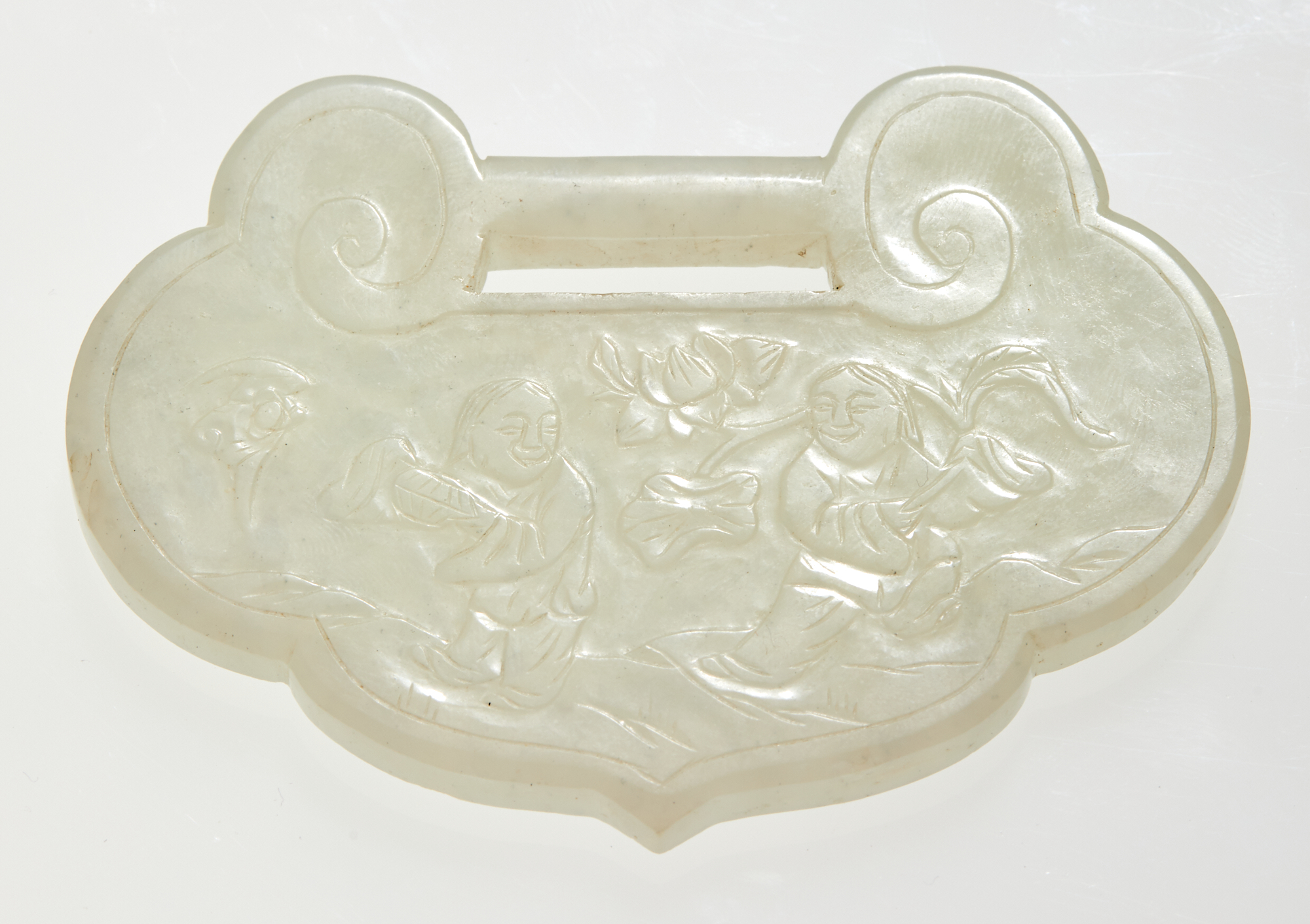 Lot image - A Chinese White Jade Pendant
