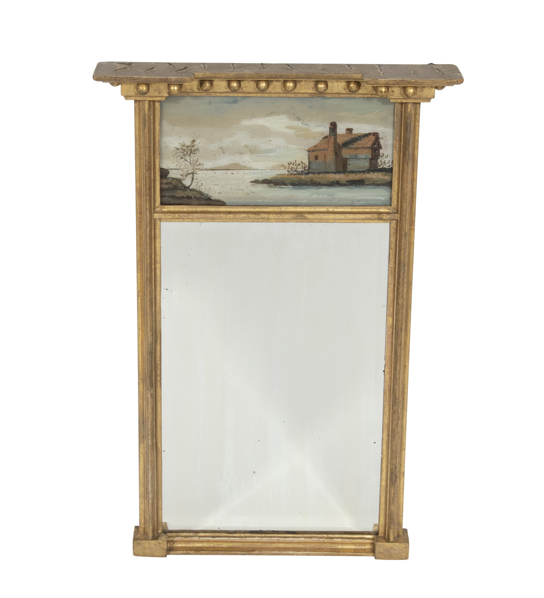 Lot image - Federal Giltwood and Églomisé Mirror
