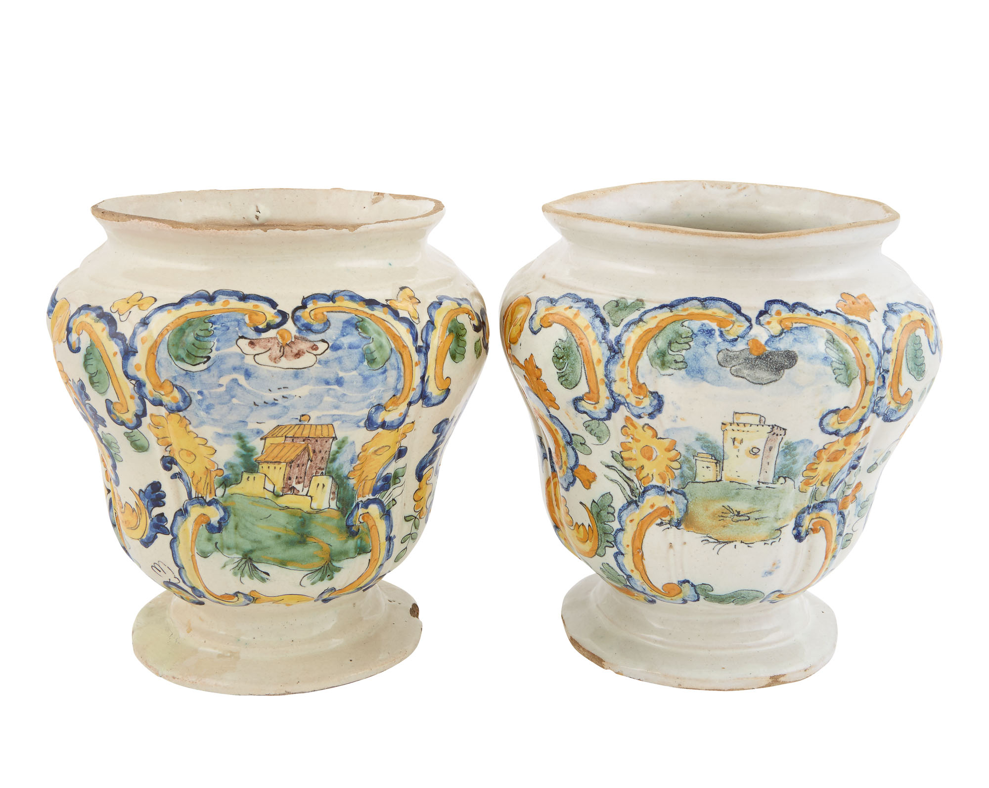 Lot image - Pair of Continental Faïence Jars