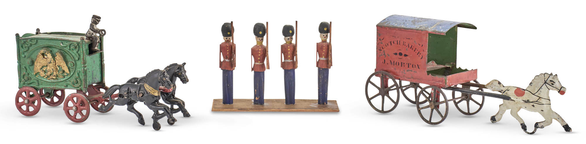 Lot image - Painted Cast Iron Circus Wagon