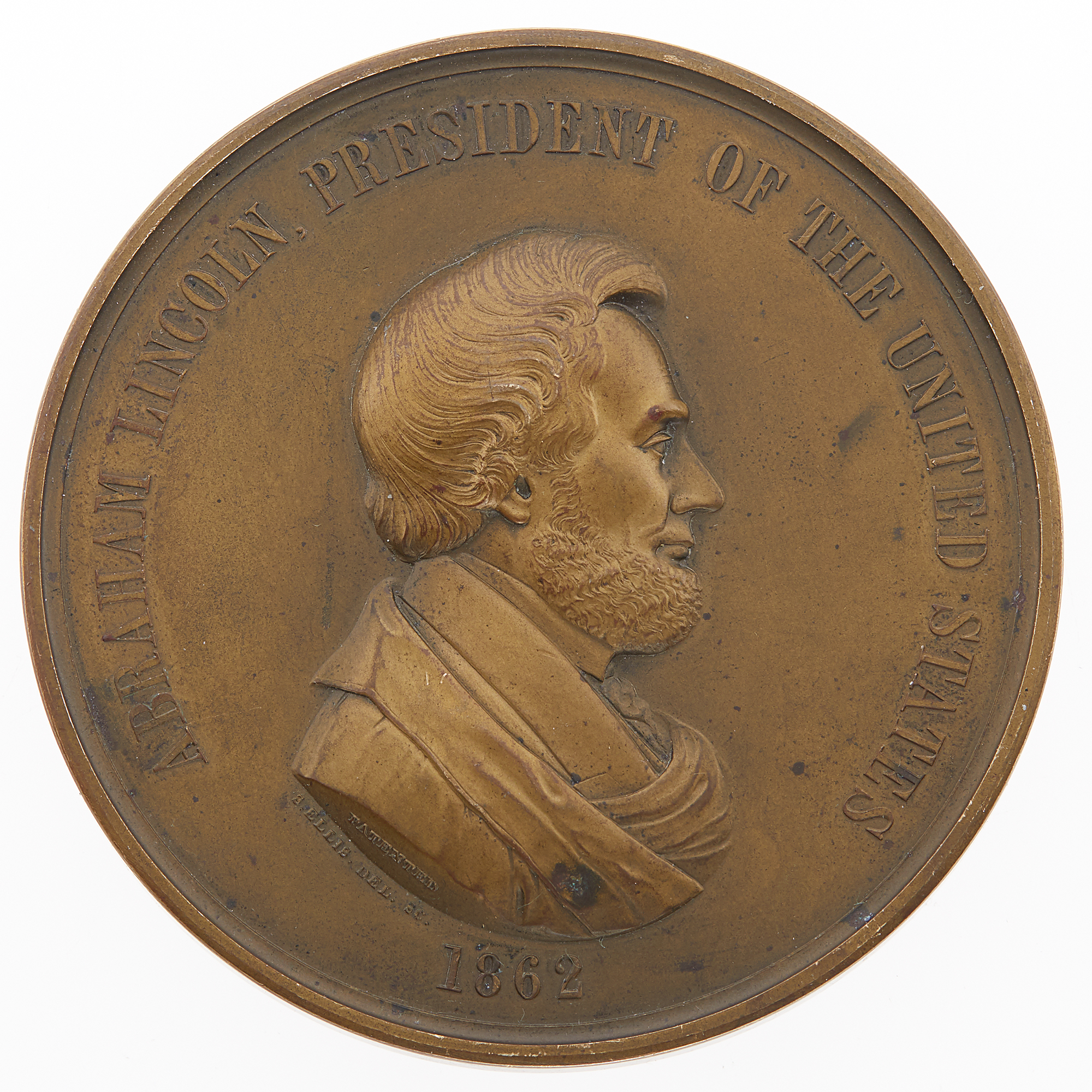 Lot image - Abraham Lincoln Medal in the Style of Indian Peace of 1862