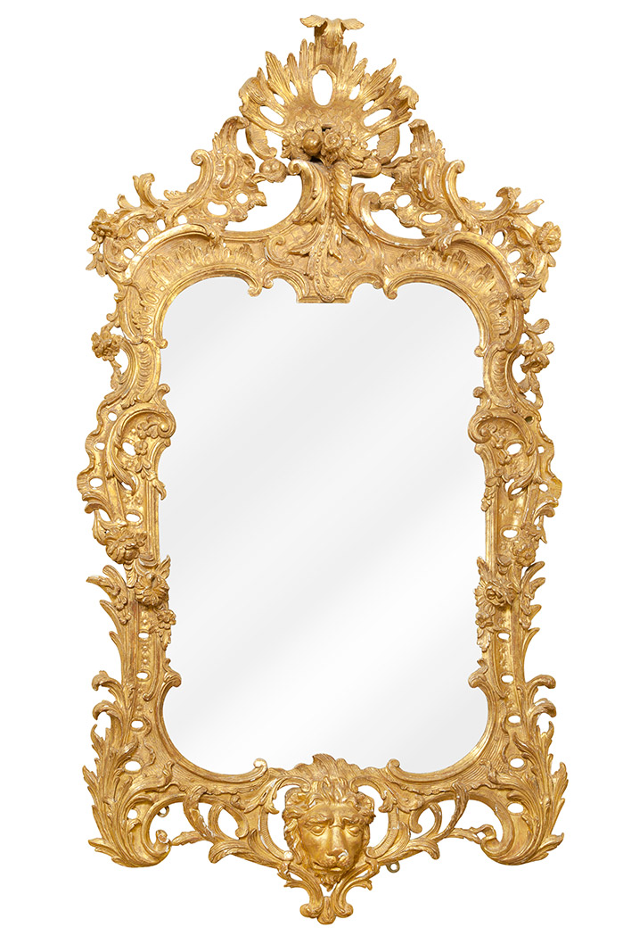 Lot image - George II Giltwood Mirror
