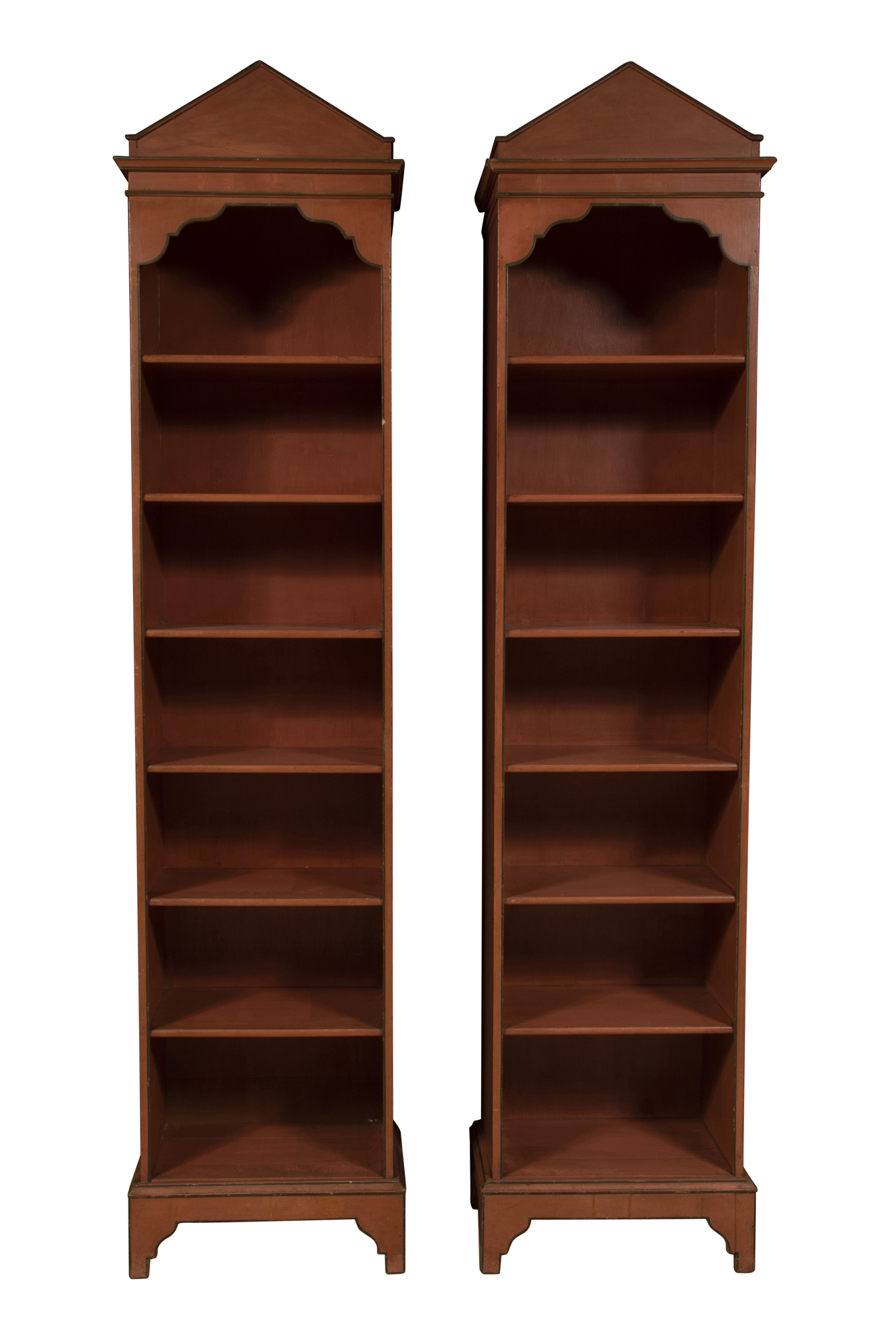 Lot image - Pair of Painted Wood Etageres