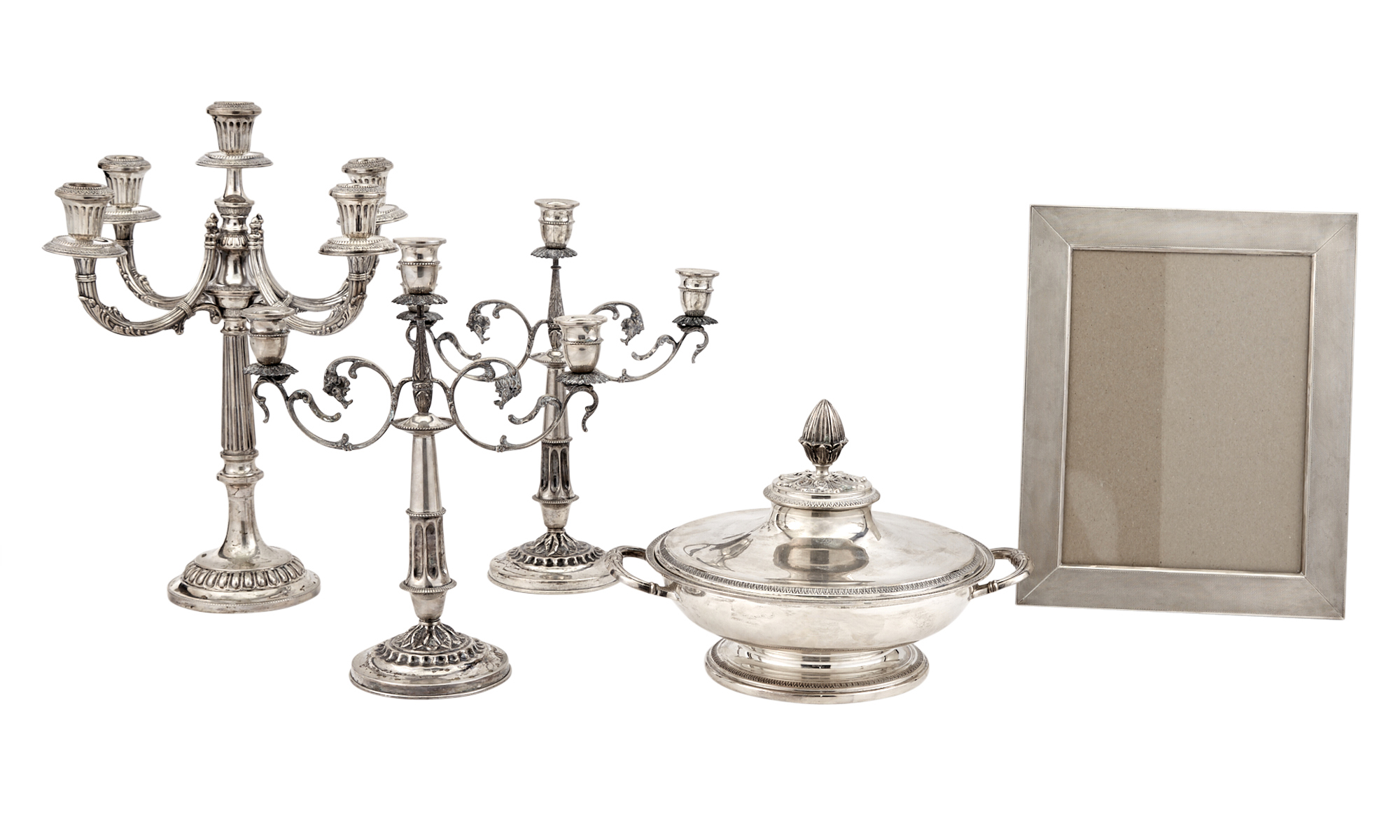 Lot image - Group of Italian Silver Table Articles