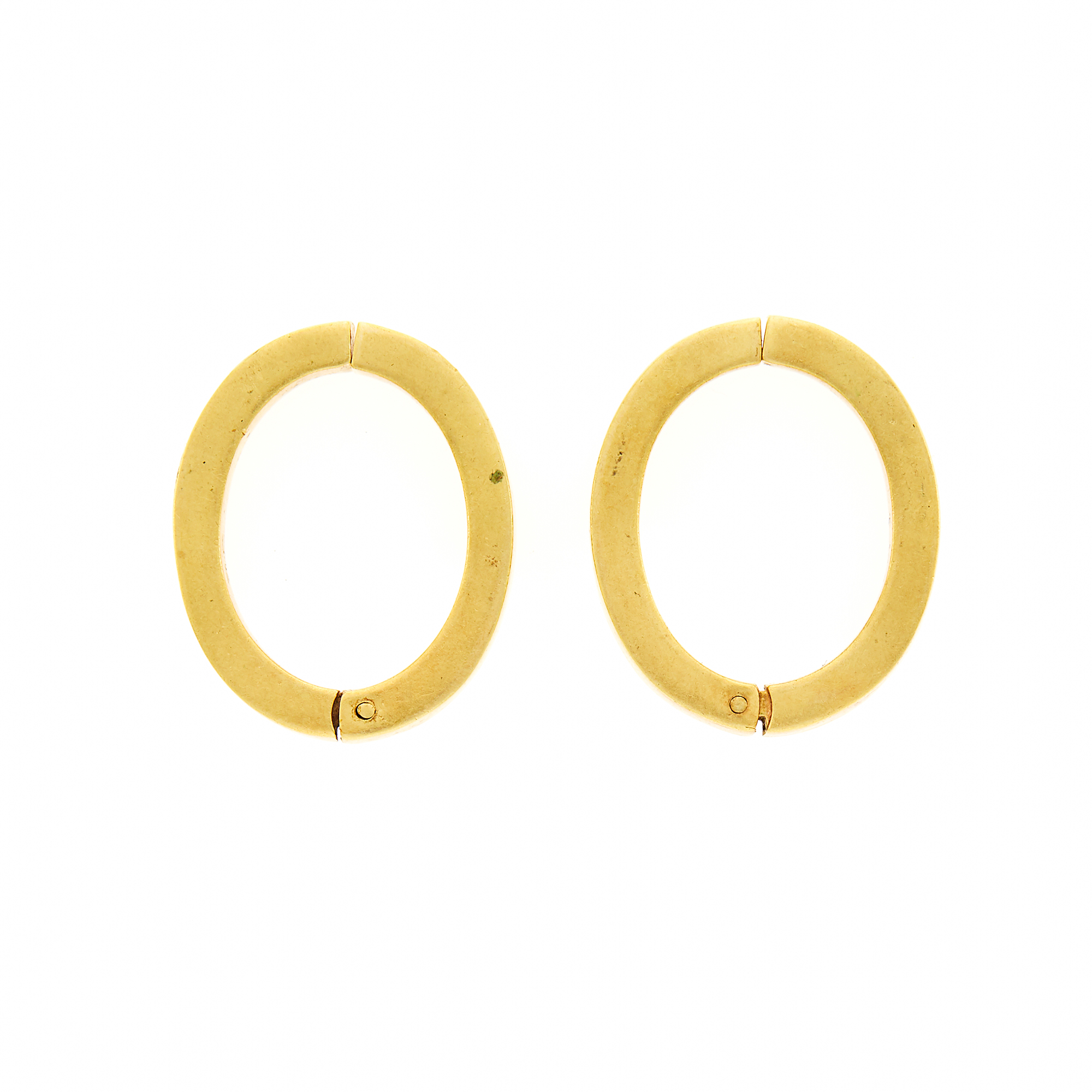 Lot image - Pair of Gold Hoop Earclips