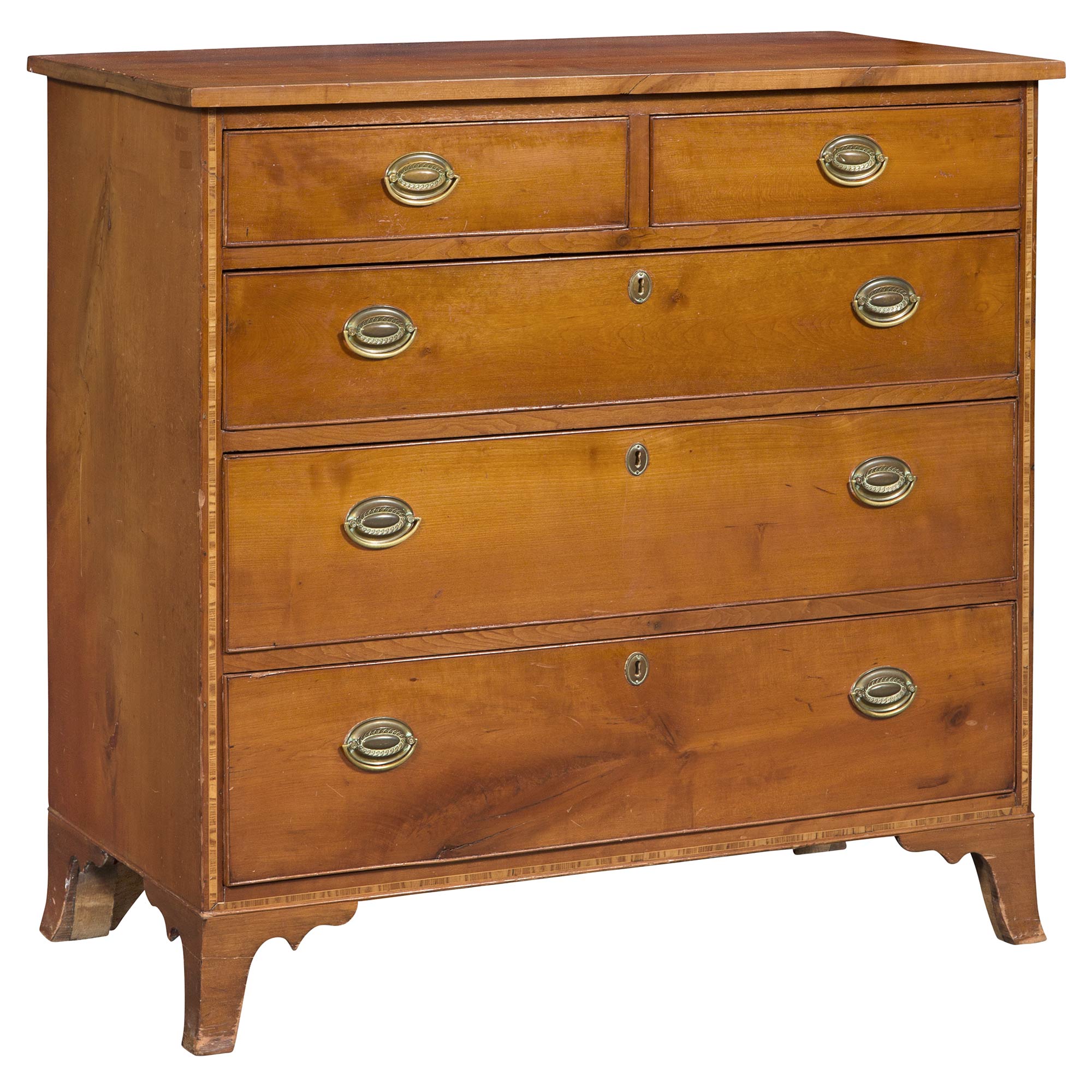 Lot image - Federal Inlaid Maple Chest of Drawers