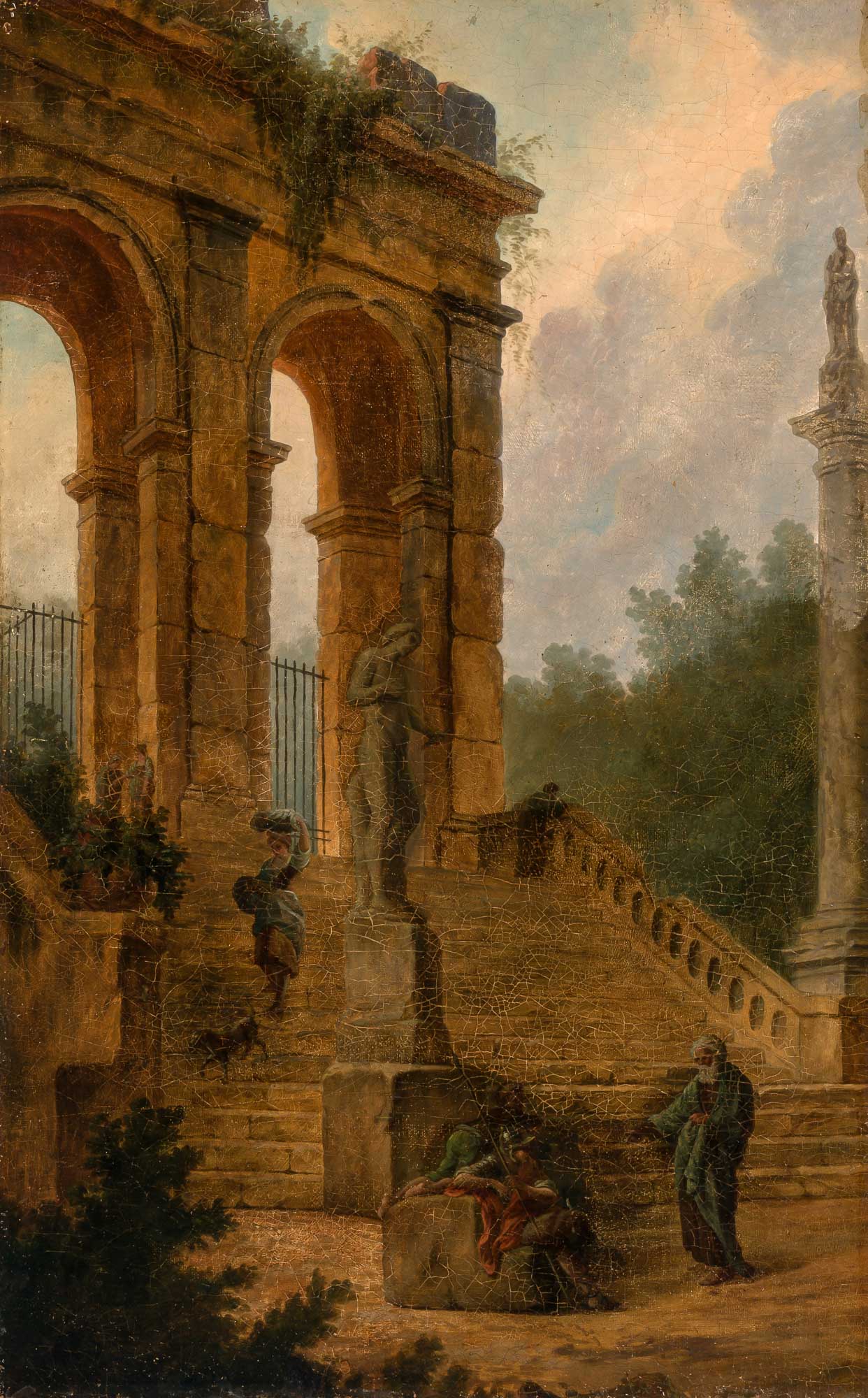 Lot image - Follower of Hubert Robert
