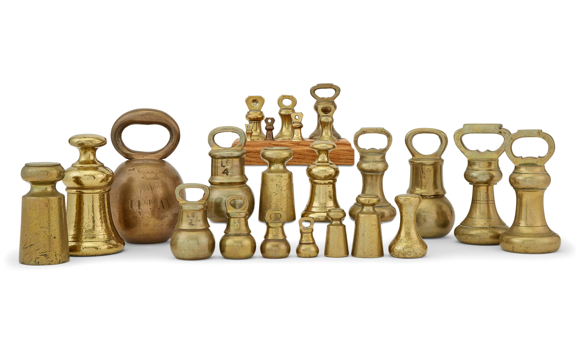 Lot image - Group of English Brass Weights