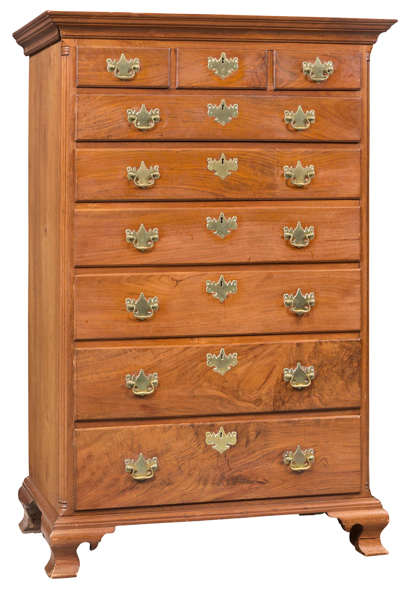Lot image - Chippendale Walnut Tall Chest