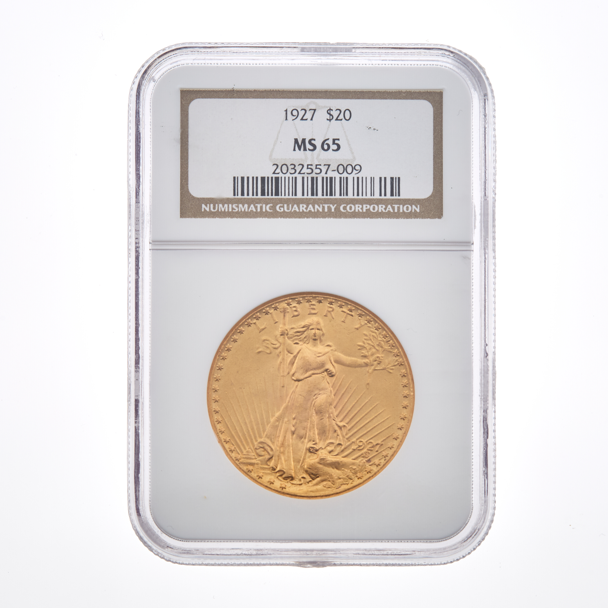 Lot image - United States 1927 $20 St. Gaudens NGC MS65