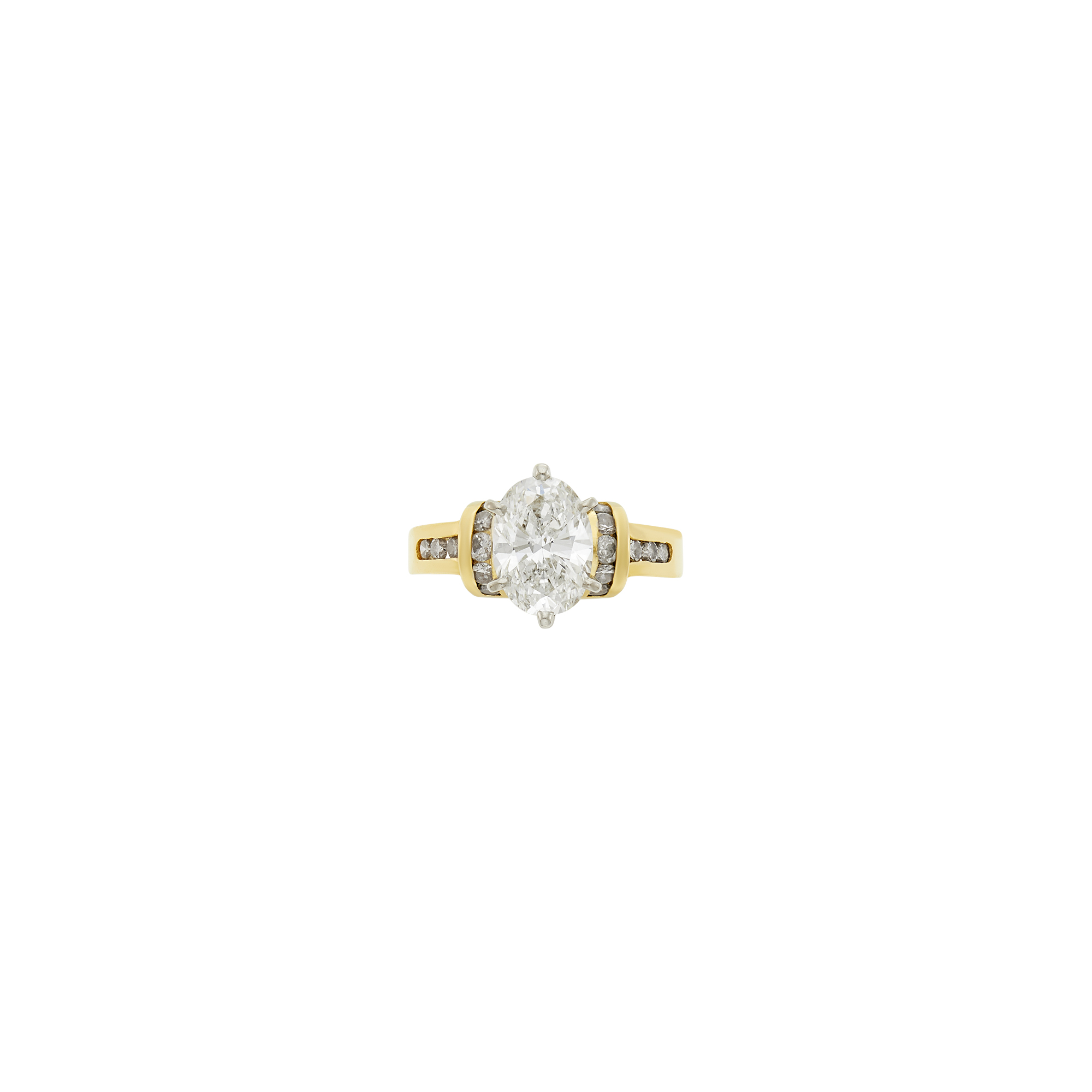 Lot image - Gold and Diamond Ring
