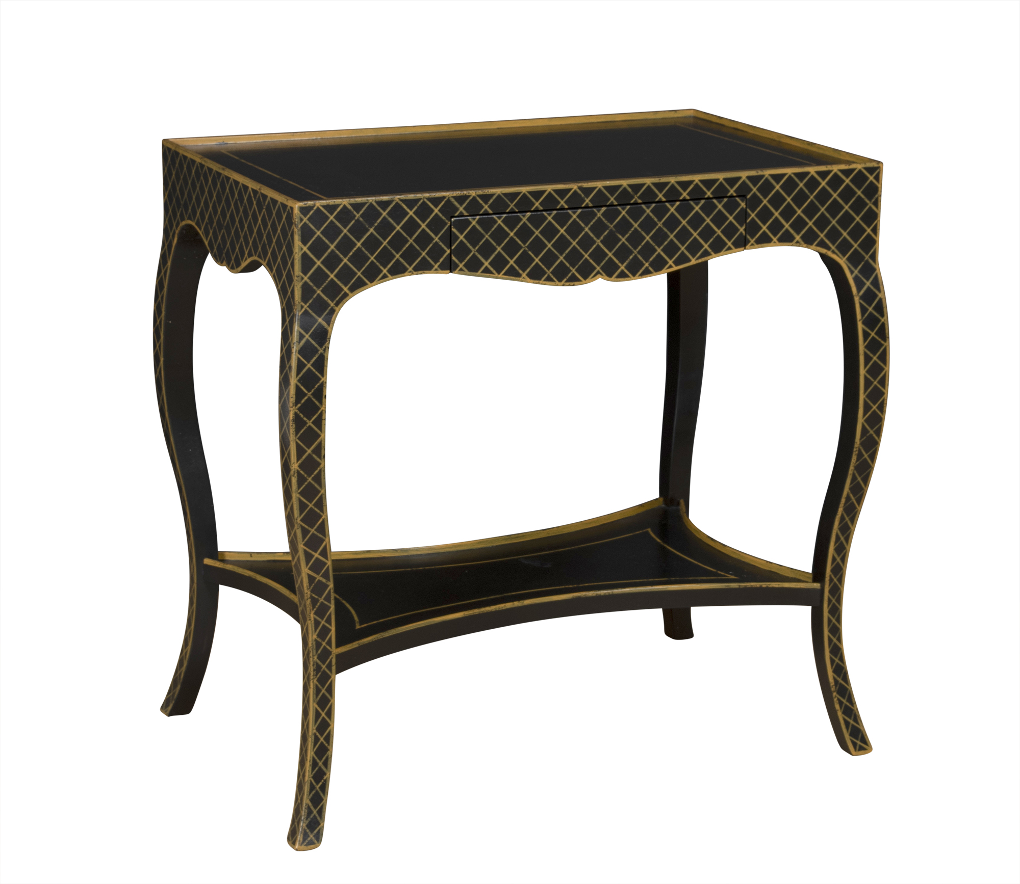 Lot image - Louis XV Style Black Painted Side Table