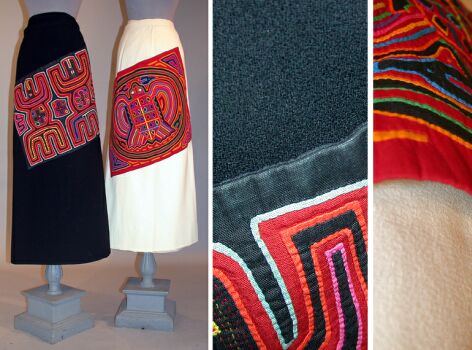 Lot image - Two Patterned Velvet Evening Items