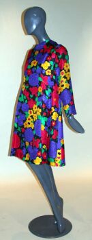 Lot image - Yves Saint Laurent Floral Silk Dress