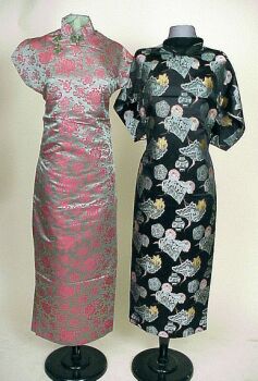 Lot image - Two Cheong Sams Chinese mid 20th century