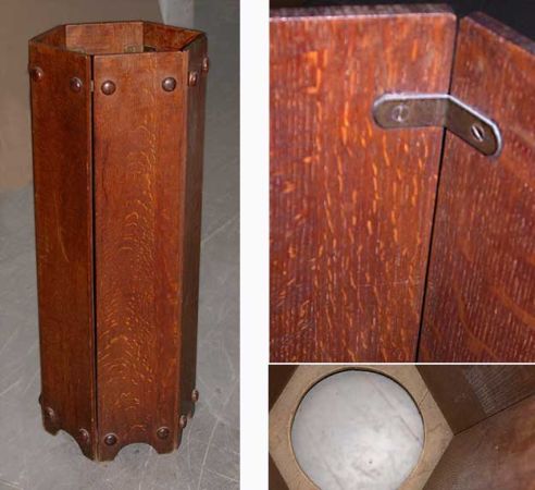 Lot image - Mission Style Oak Umbrella Stand