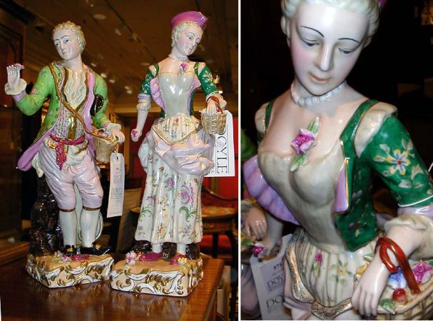 Lot image - Pair of Continental Porcelain Figures of Lovers